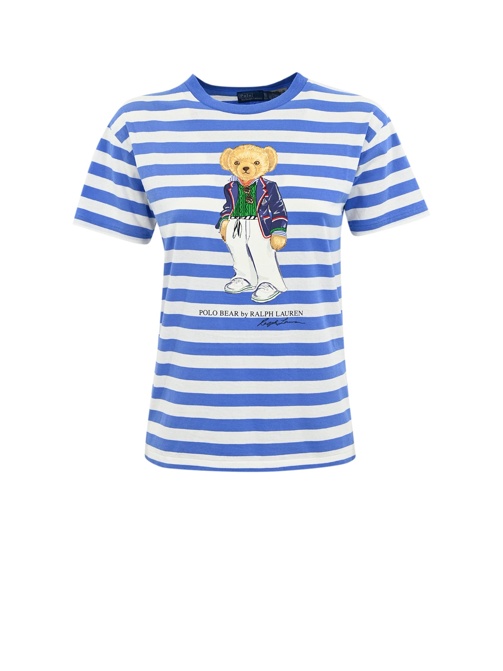 Shop Polo Ralph Lauren T-shirt In Resort Blue/white Stripe