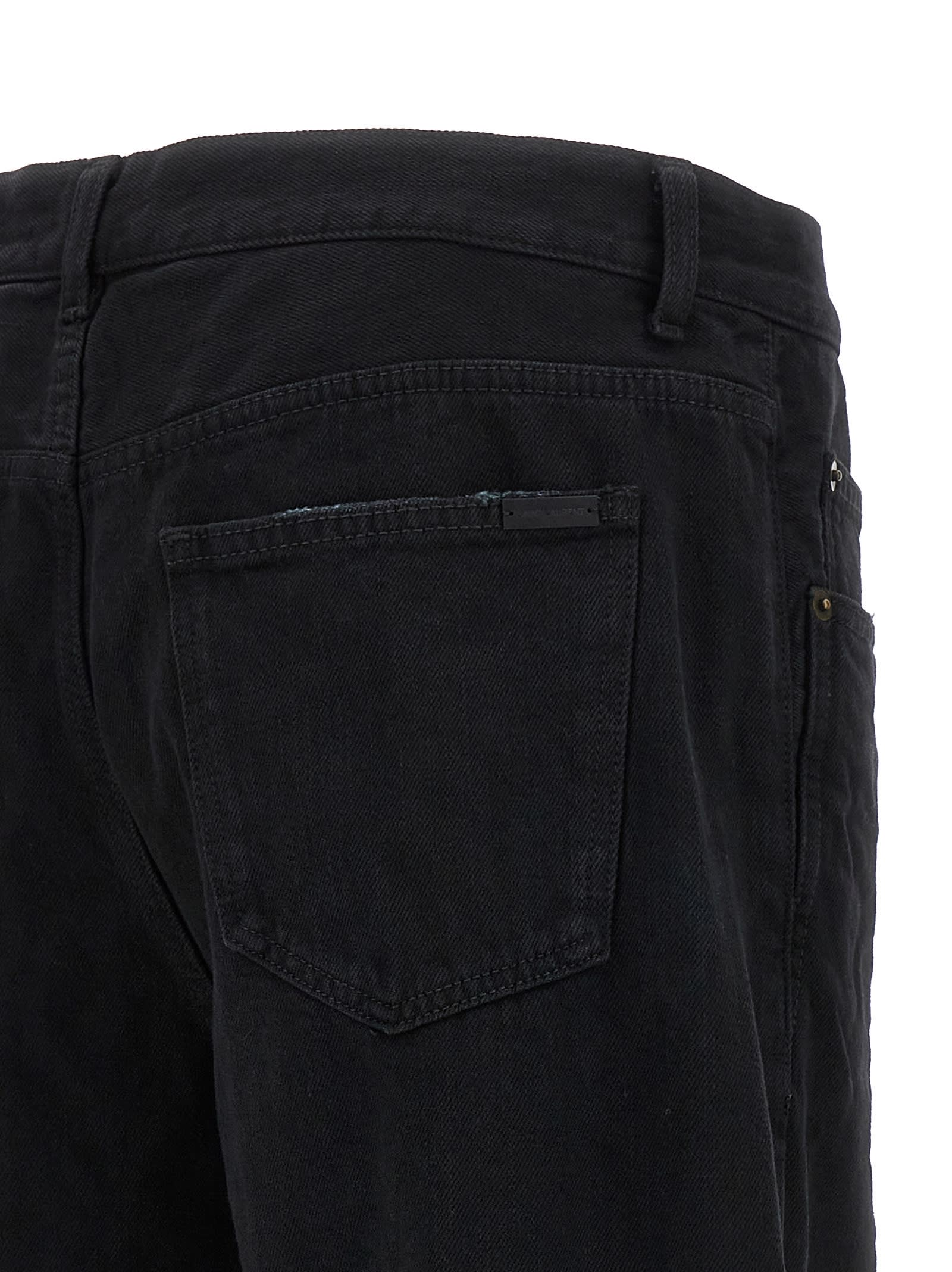Saint Laurent Jeans-34 Nd Male In Carbon Black