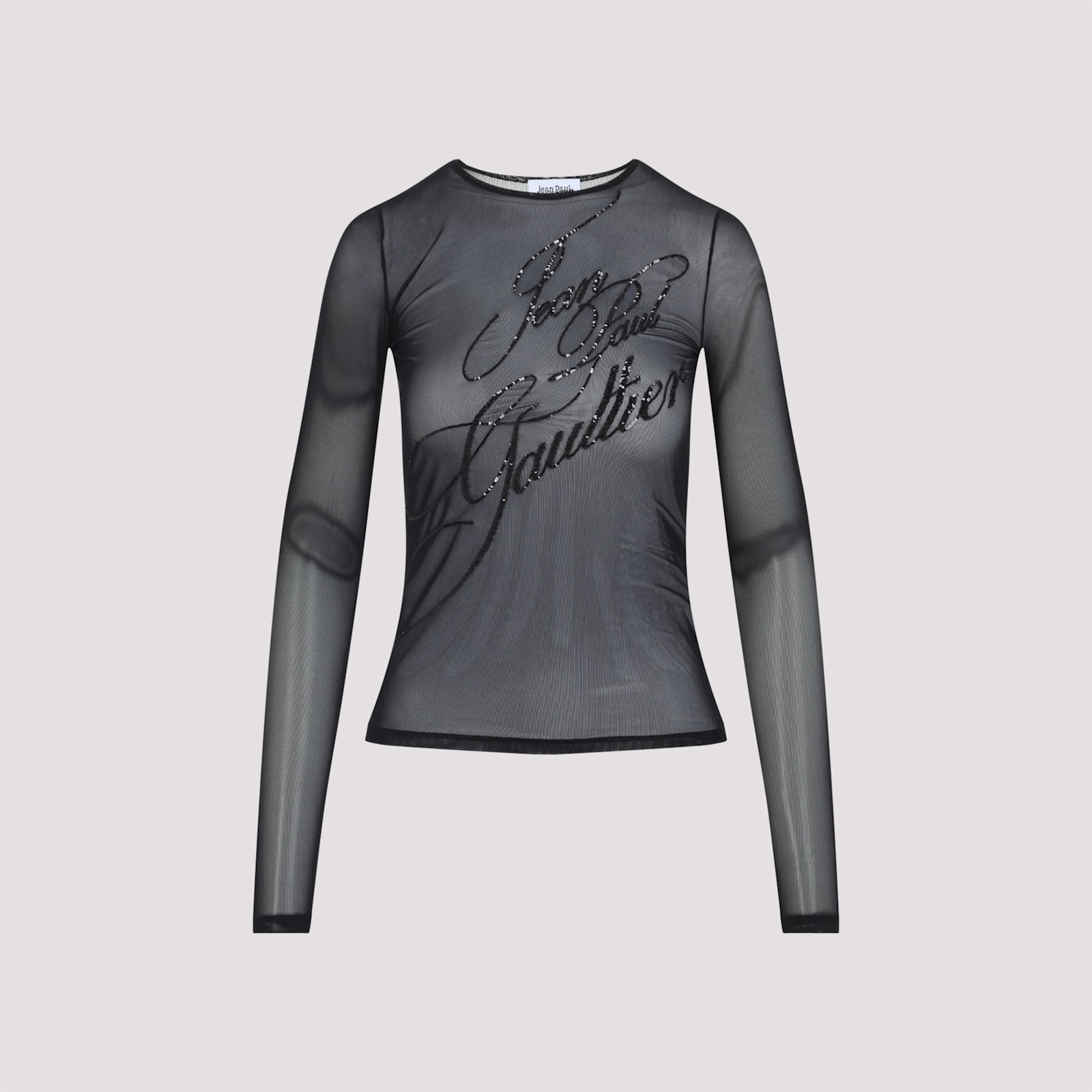 Jean Paul Gaultier Top The Sequin In Tulle Nero Donna In Black
