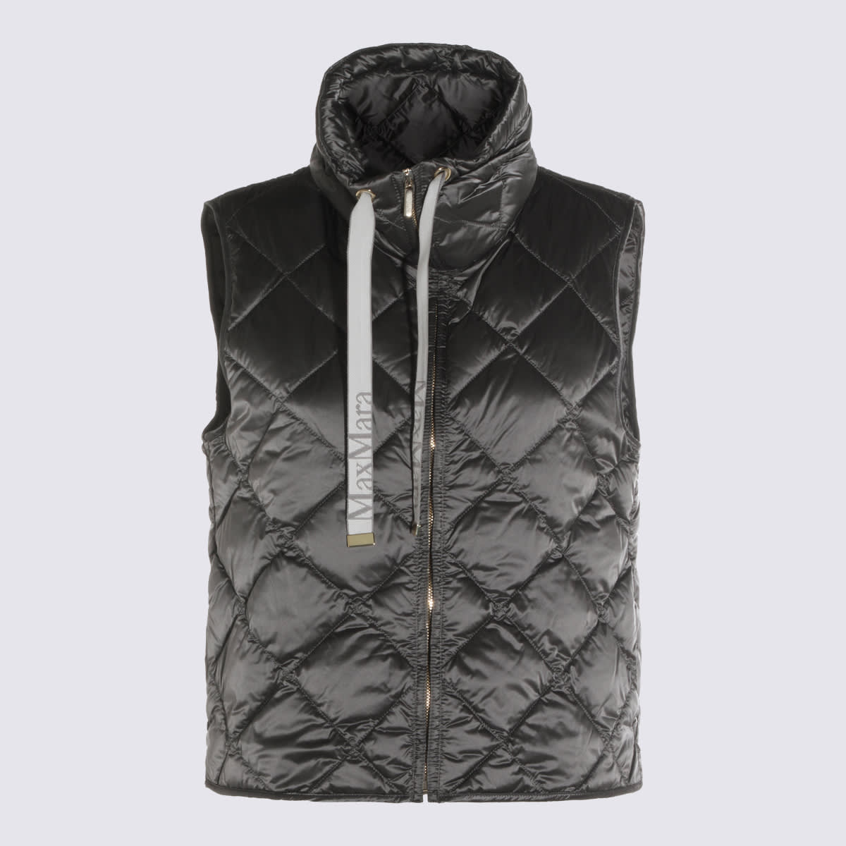Max Mara The Cube Dark Grey Down Jacket In Gray