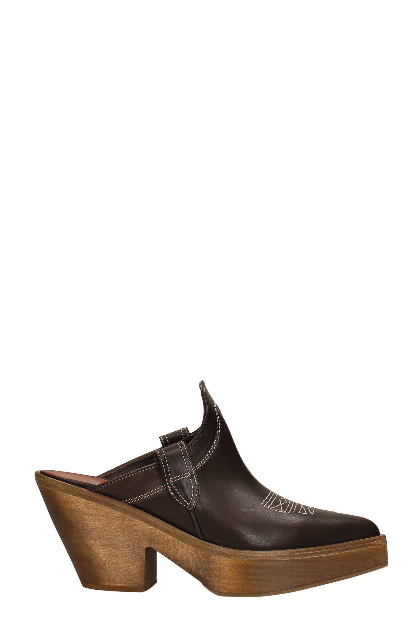 Sonora Belen Low Heels Ankle Boots In Brown Leather