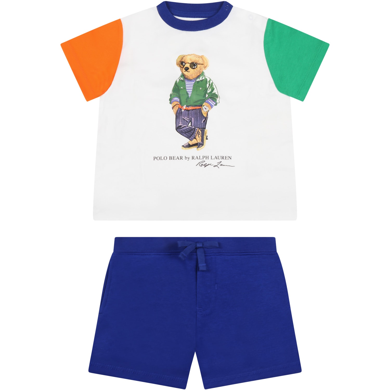 Ralph Lauren Multicolor Set For Baby Boy With Bear