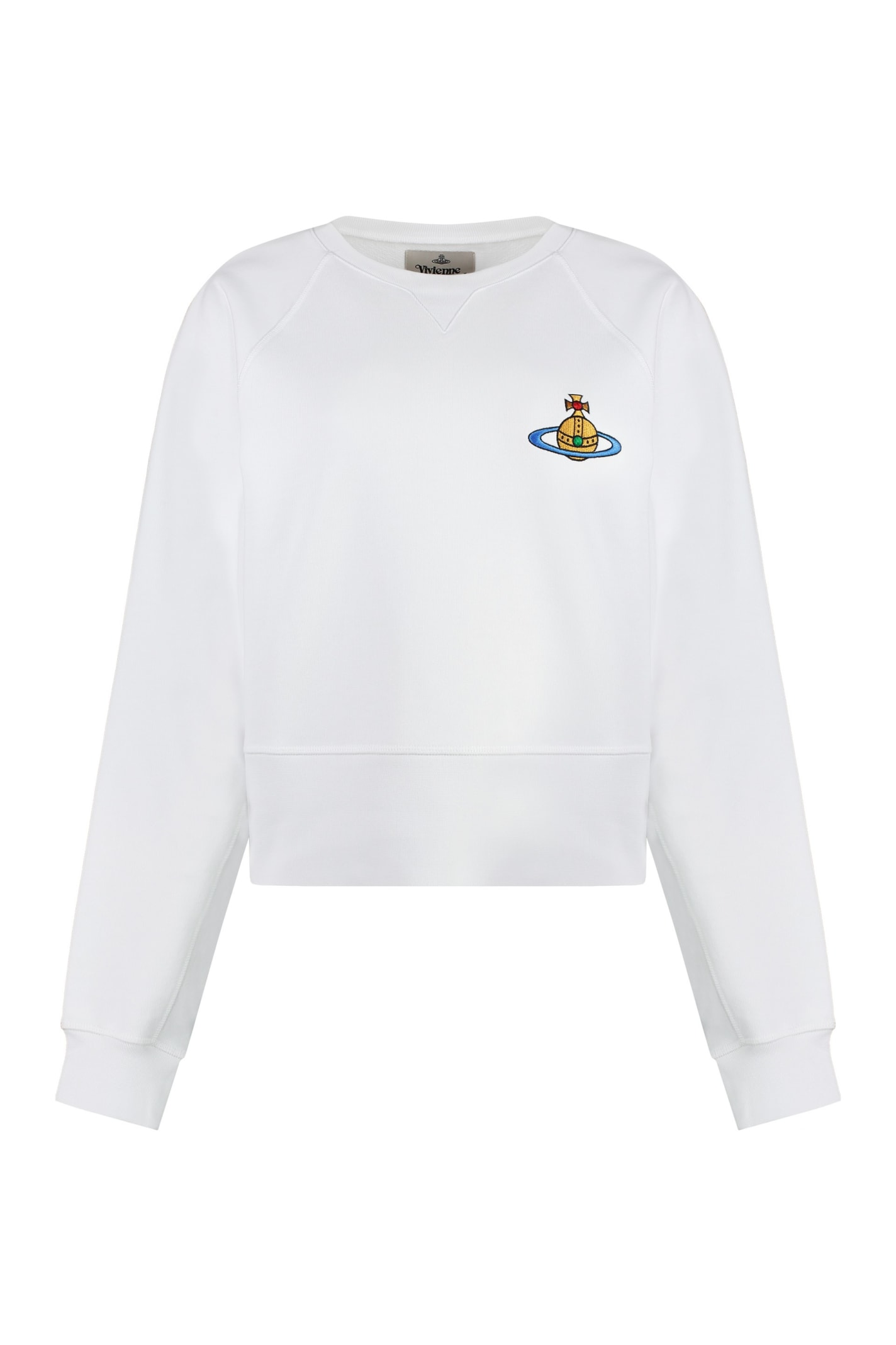 Shop Vivienne Westwood Logo Sweatshirt In White