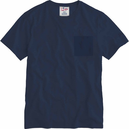 MC2 Saint Barth T-shirt In Lino Blu Ecstasea00027b