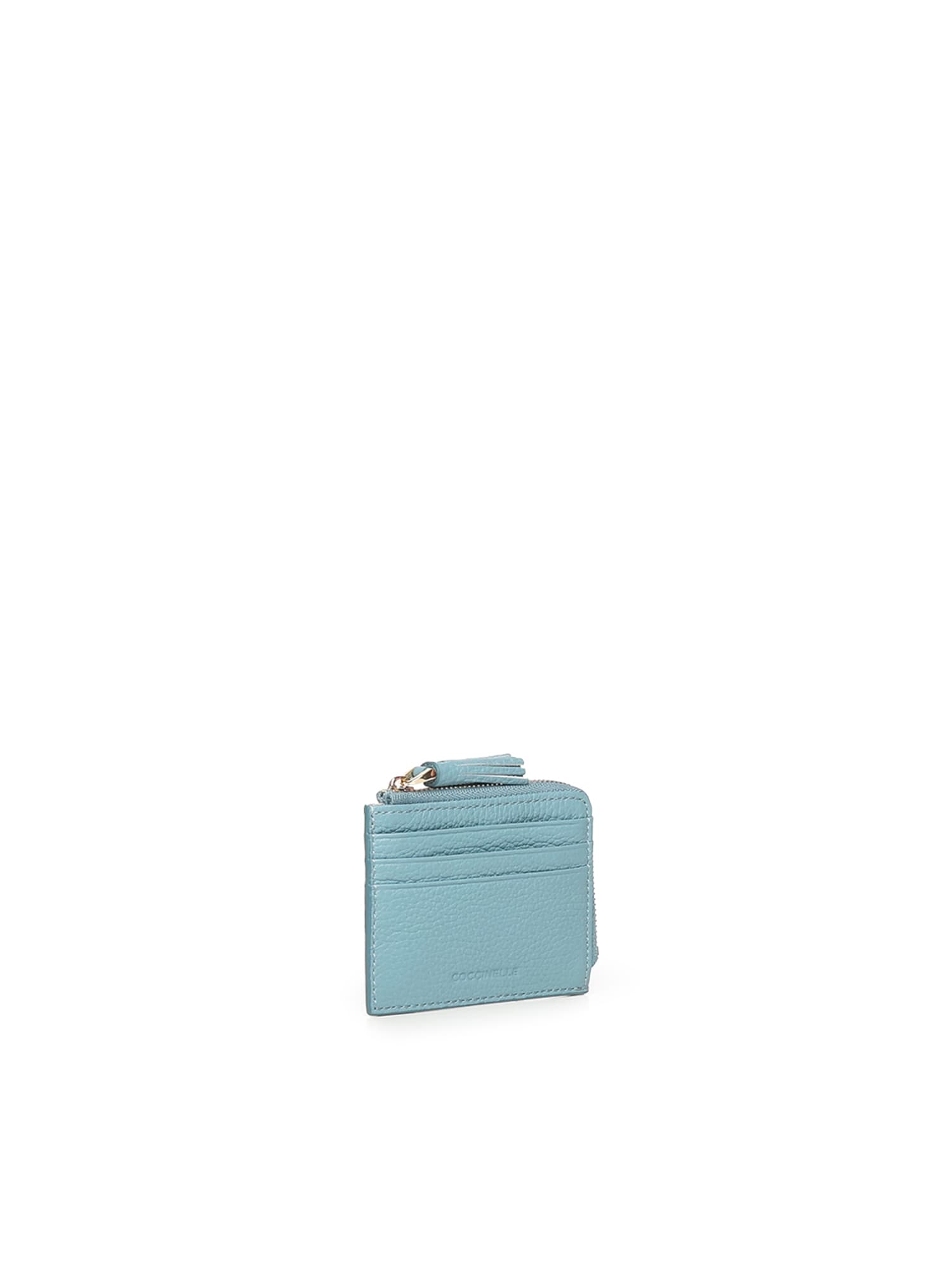 Coccinelle Leather Card Holder In Blue