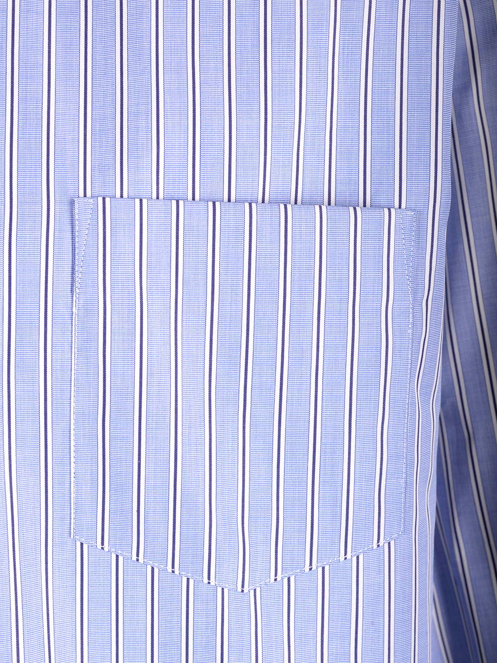 Shop Comme Des Garçons Shirt Striped Shirt With Pocket In Multicolor