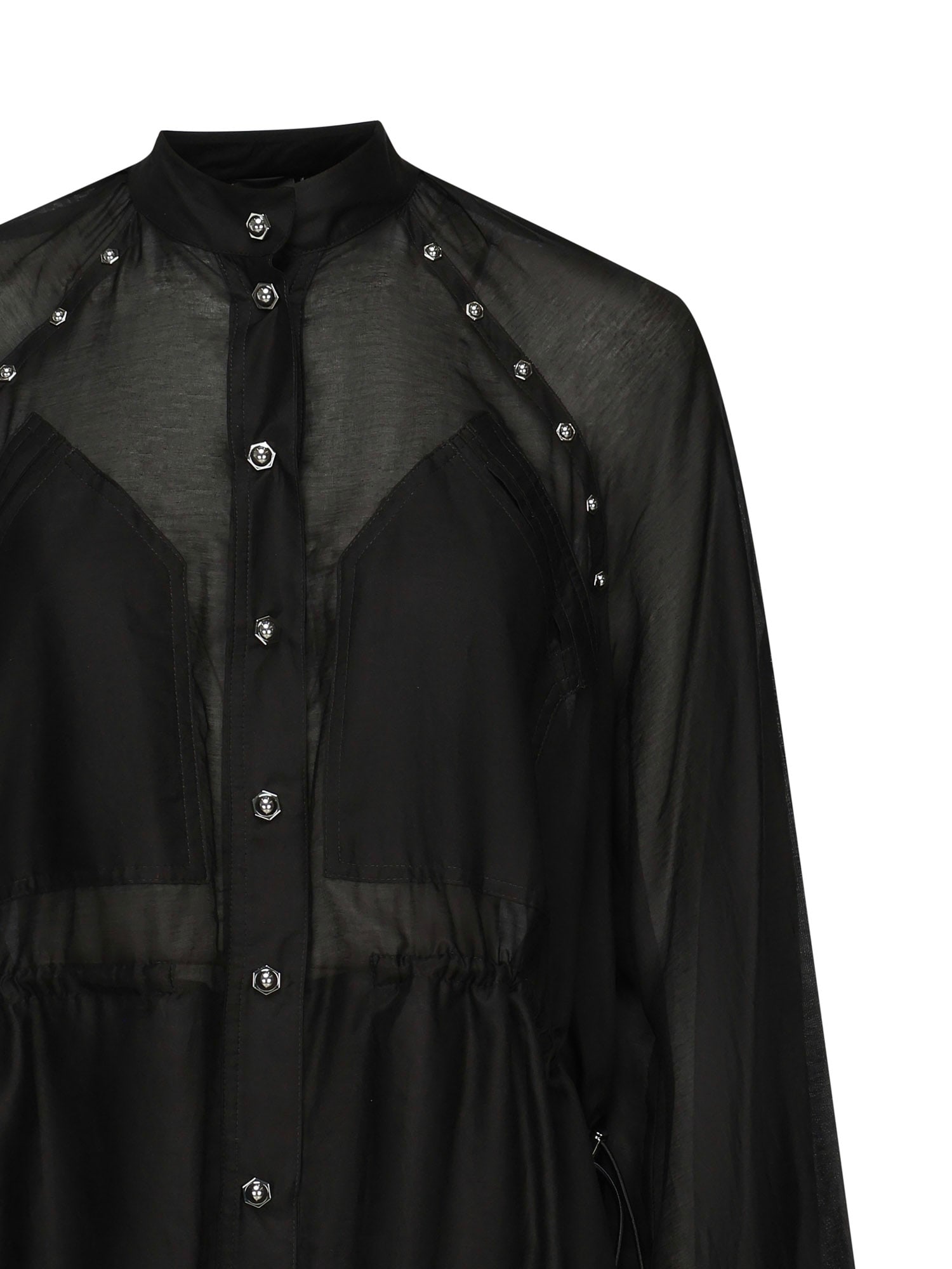 Pinko Skull-embellished Mini Dress In Black