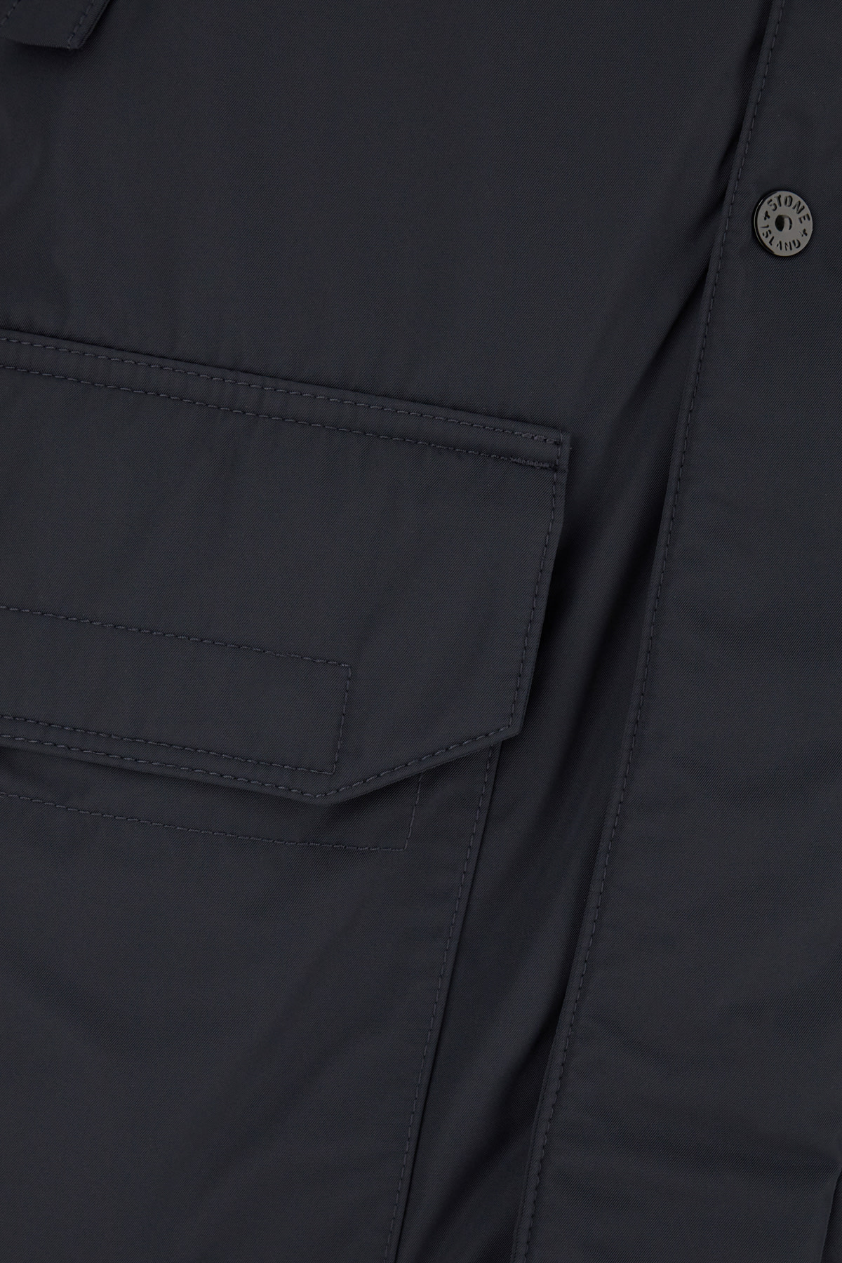 Shop Stone Island Midnight Blue Polyester Down Jacket In Navy Blue