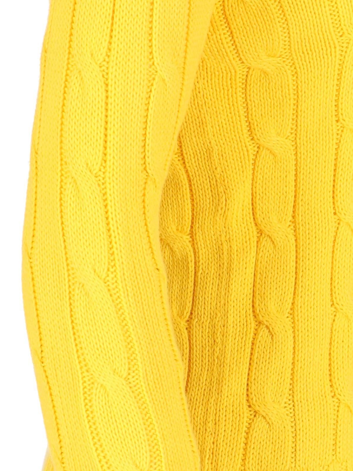 Shop Ralph Lauren Logo Crew Neck Sweater In Trainer Yellow