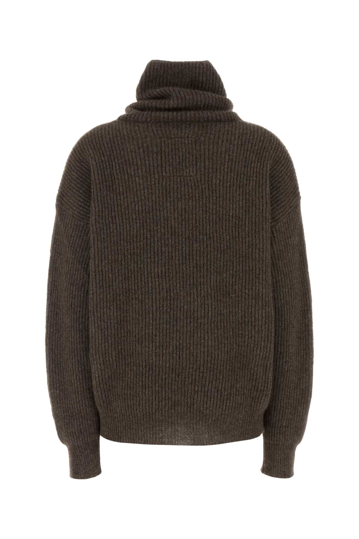 Uma Wang Turtleneck Relaxed Fit Wool Sweater In Brown