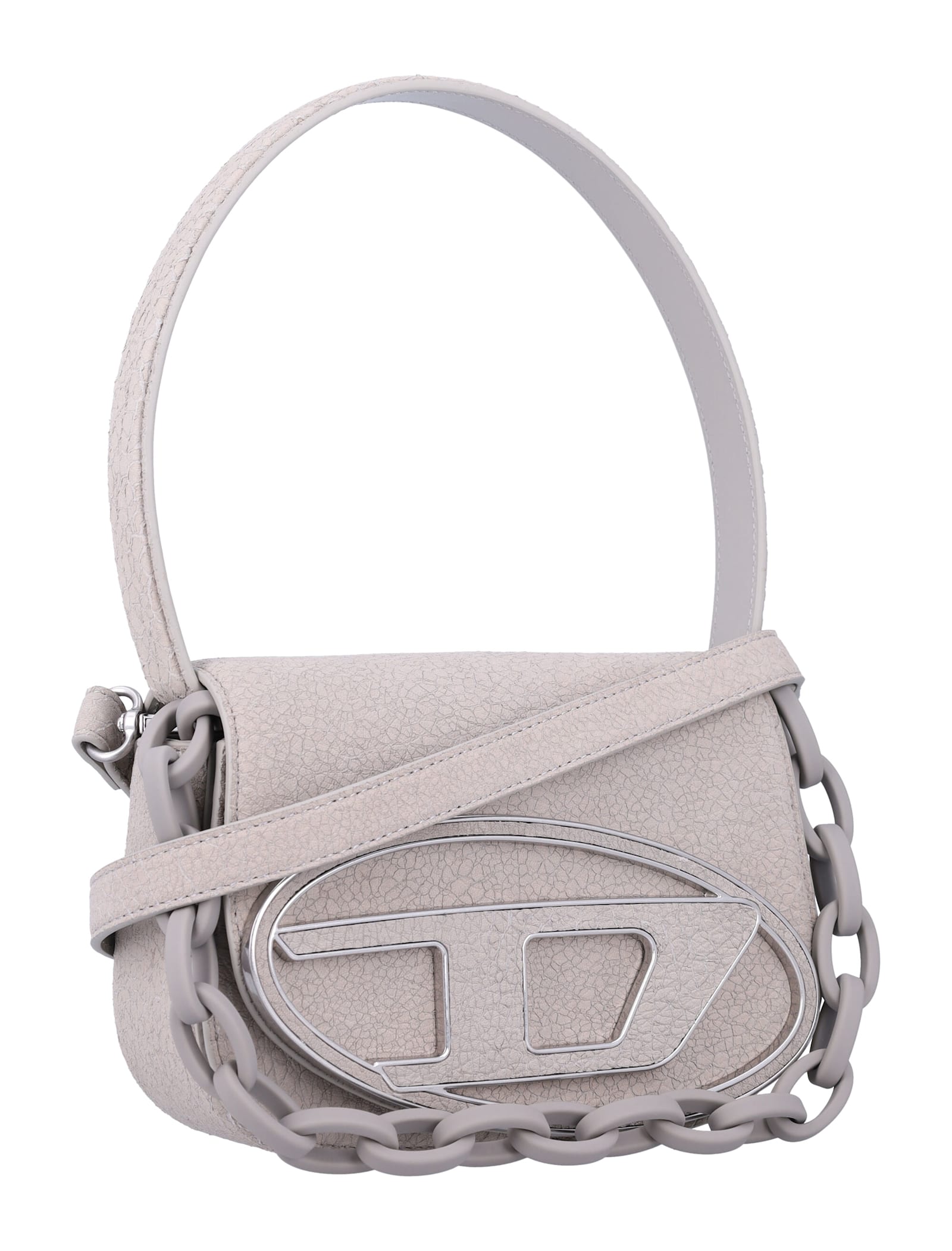 Shop Diesel 1dr Chain Bag In Grey