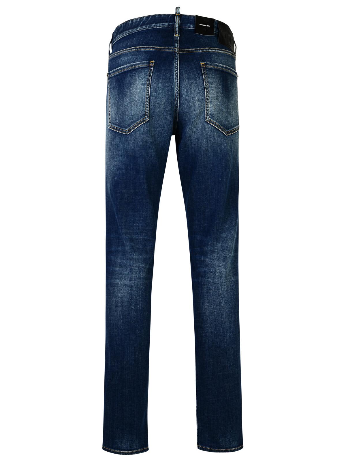 Shop Dsquared2 Blue Cotton Jeans In Navy Blue