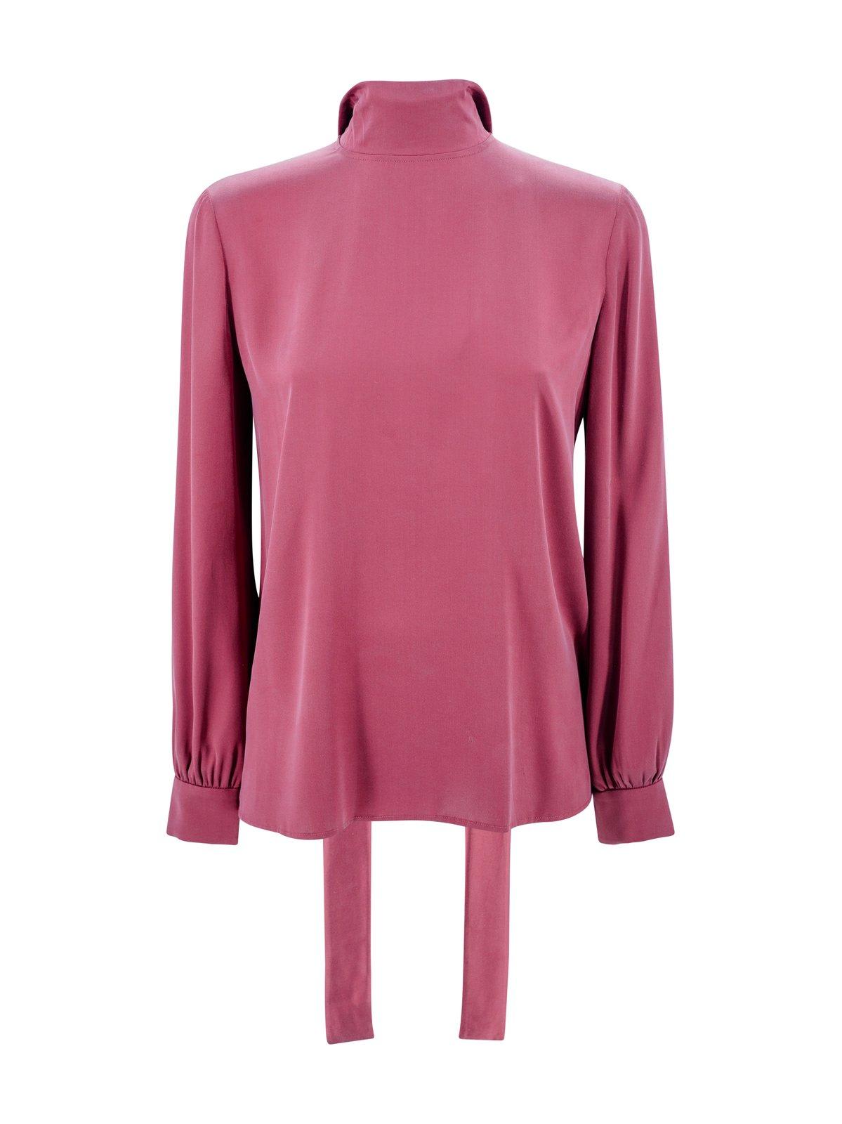 Shop Max Mara Pussy-bow Long-sleeved Top