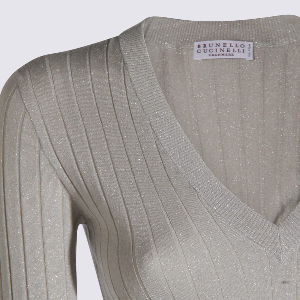 Brunello Cucinelli Light Grey Cashmere In Gray