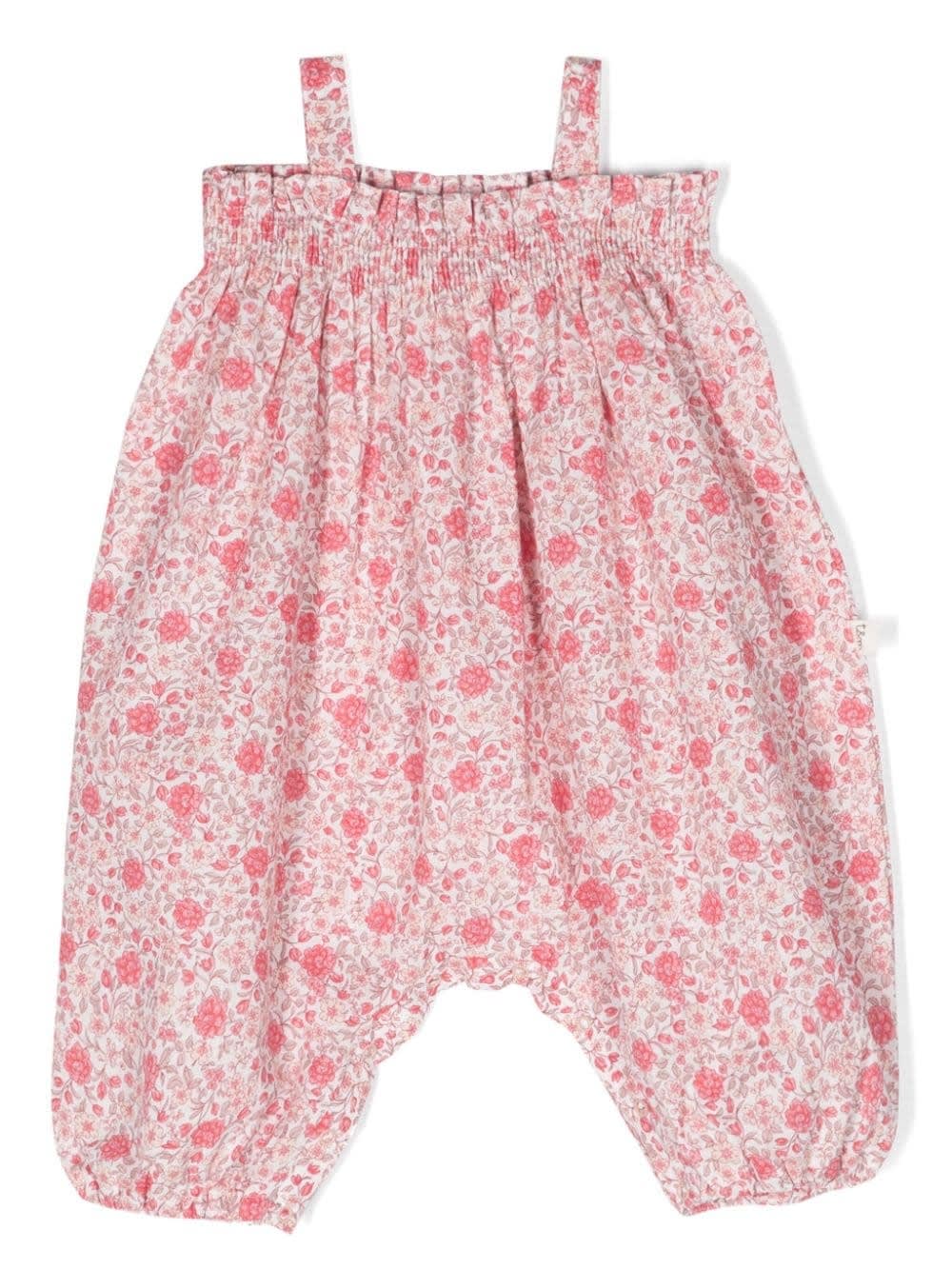 Shop Teddy &amp; Minou Voile Playsuit With Strawberry Red Flower Print