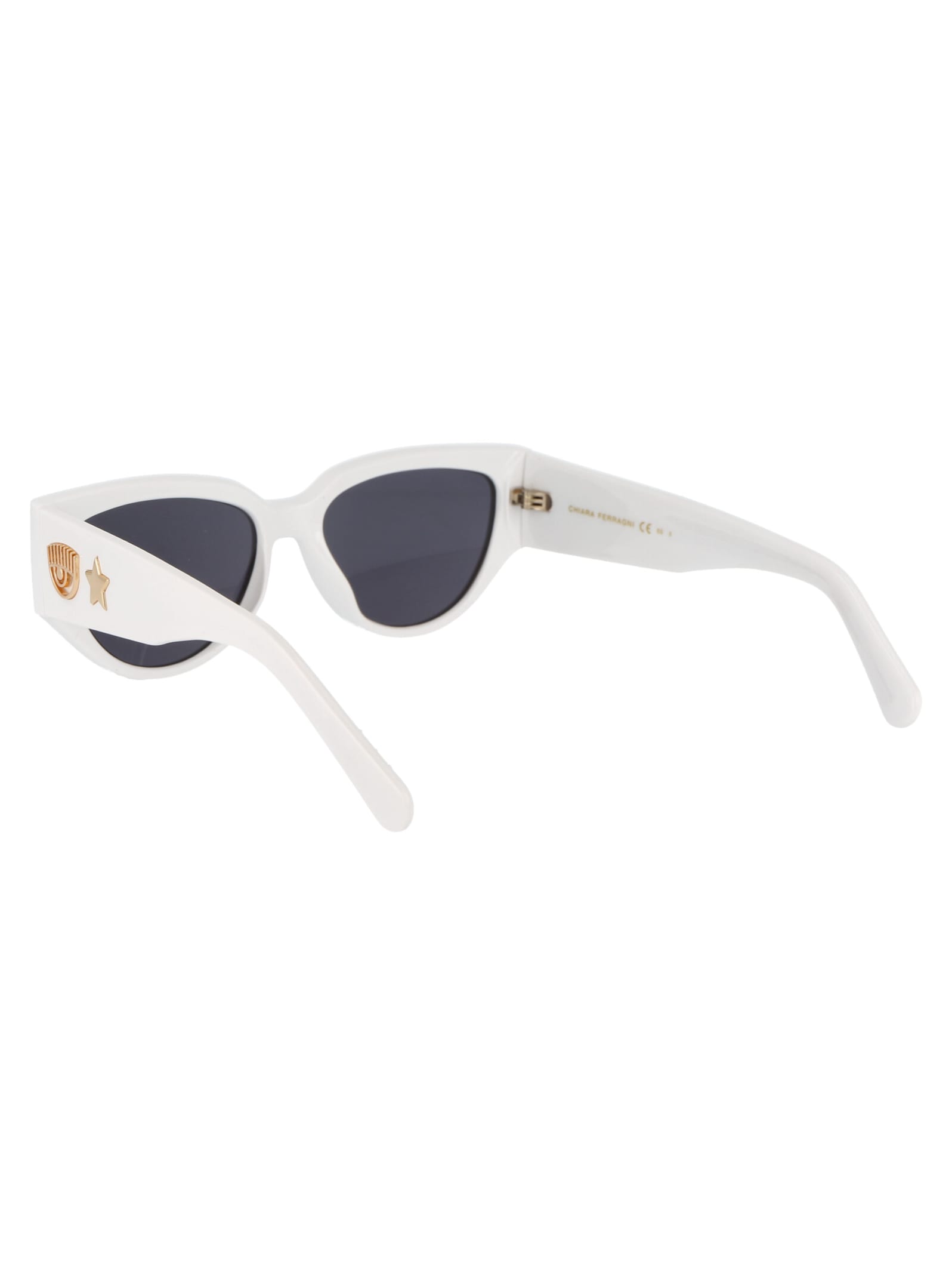 Shop Chiara Ferragni Cf 7014/s Sunglasses In Vk6ir White