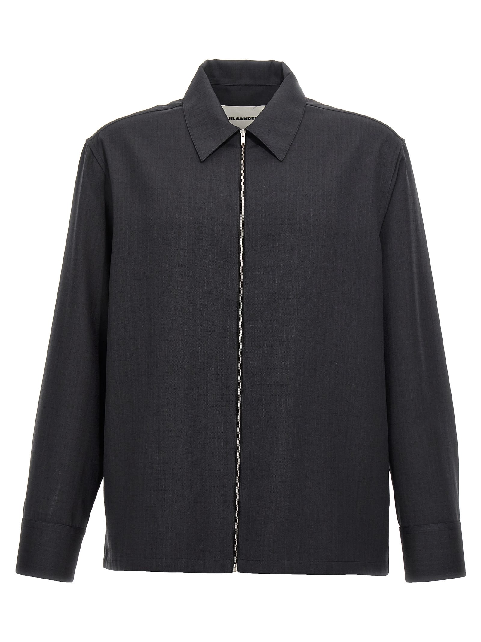 Shop Jil Sander Ripstop Shirt In Gray