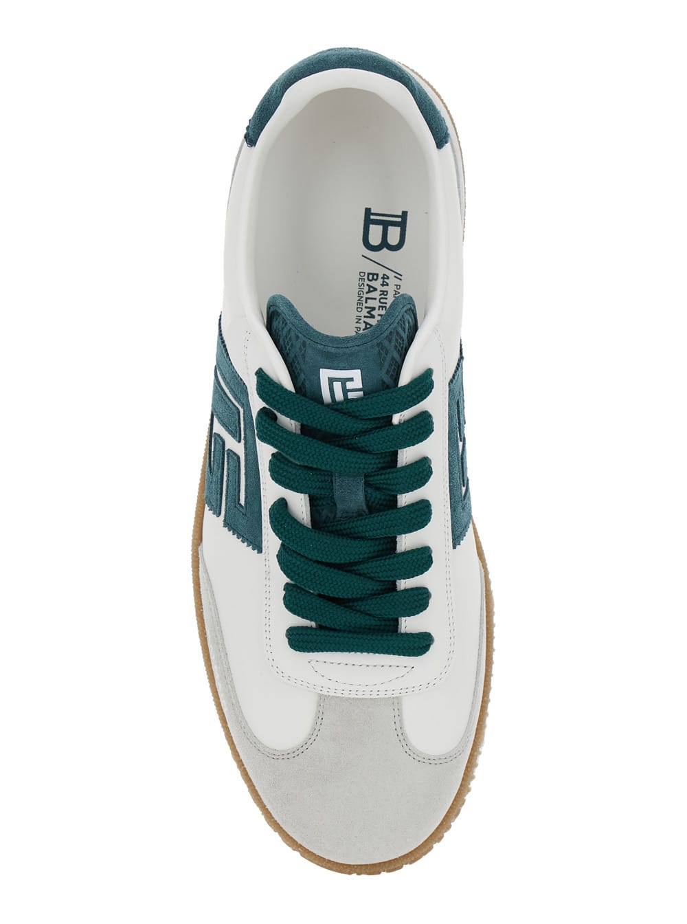 Balmain Swan-suede Leather&calfskin