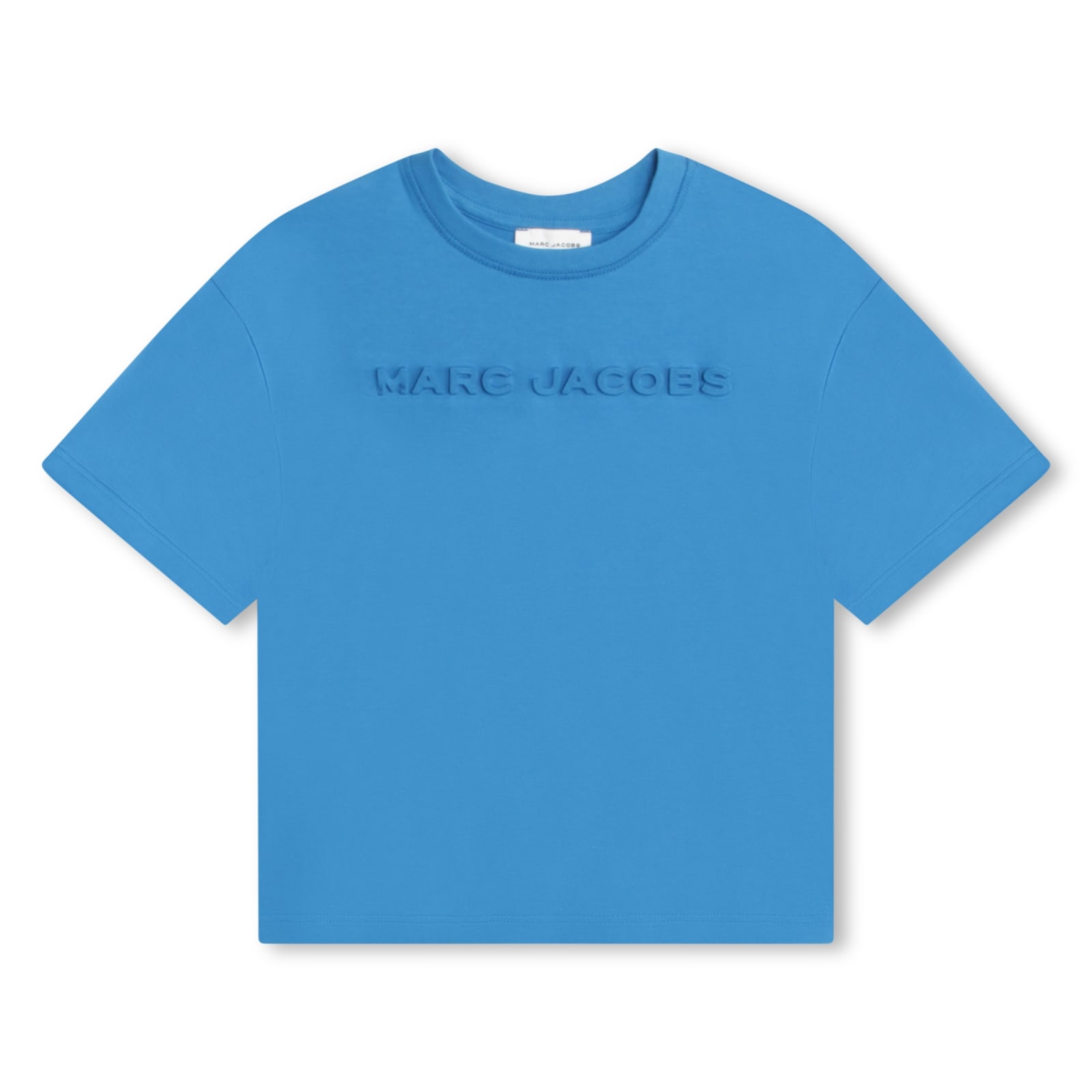Shop Little Marc Jacobs T-shirt Con Logo In Blu Elettrico