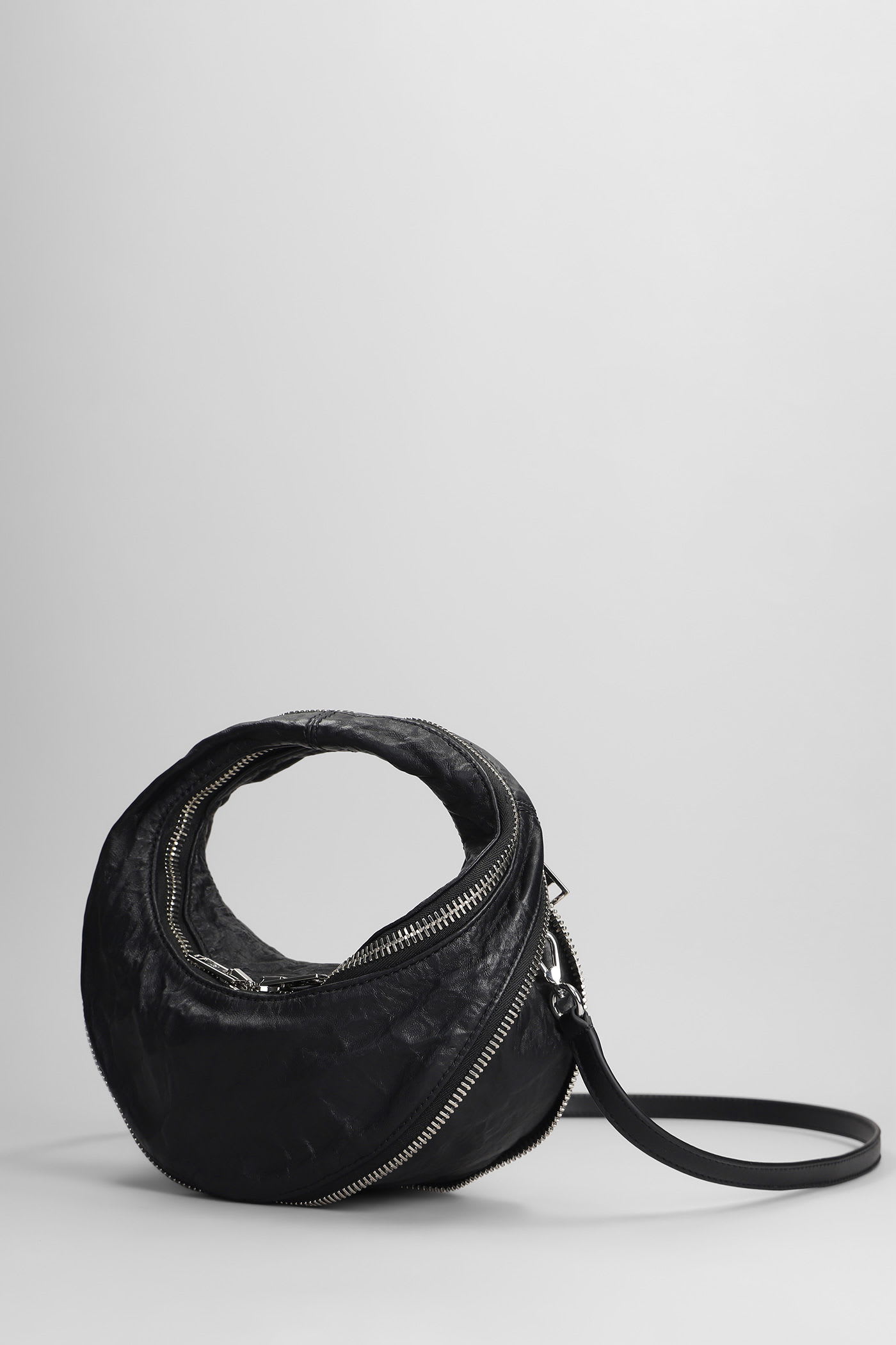 Alexander Wang Twist Mini Bag Shoulder Bag In Black Leather In Black