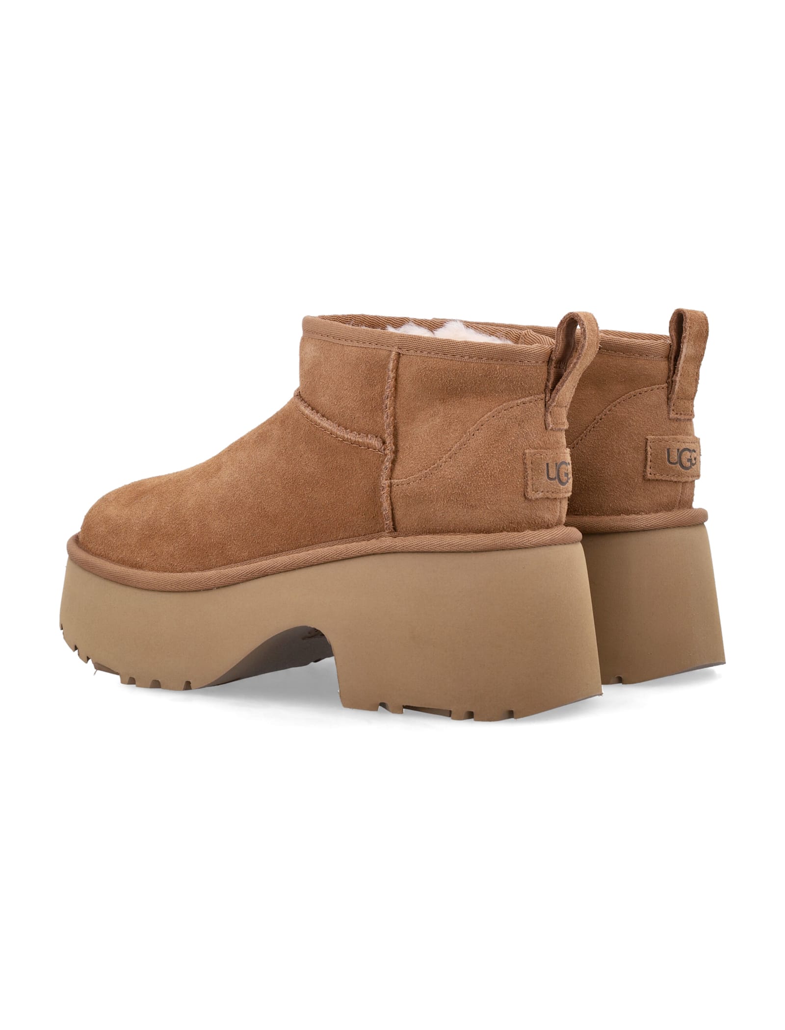 Shop Ugg New Height Classic Ultra Mini Boots In Chestnut