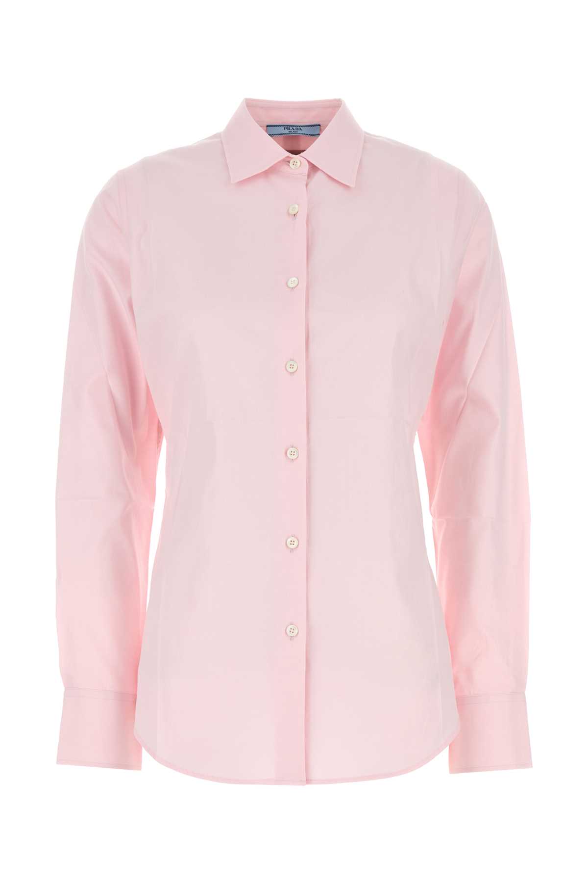 Shop Prada Pastel Pink Oxford Shirt In Rosa