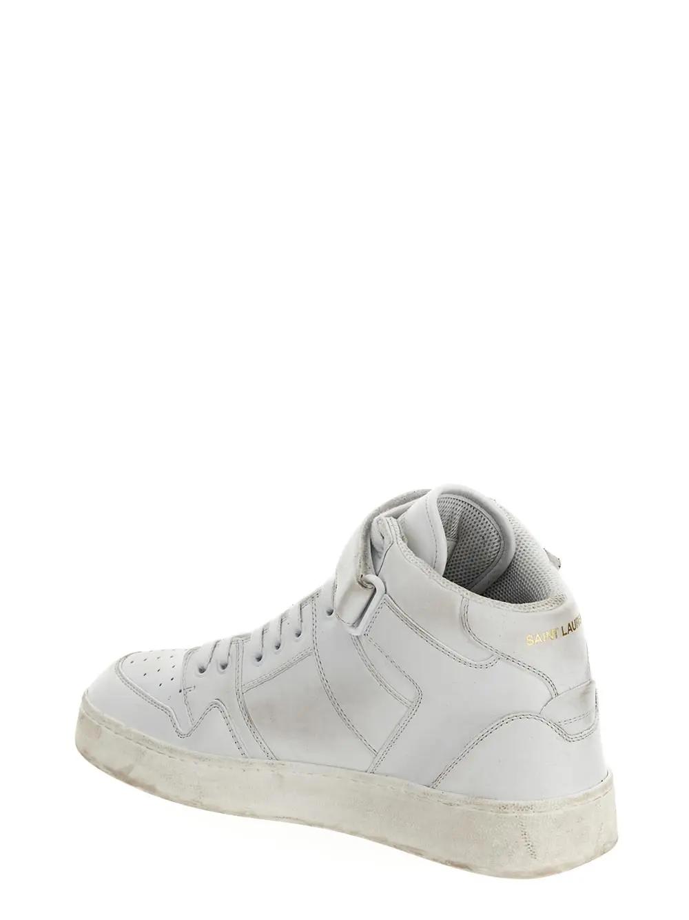Shop Saint Laurent Lax Sneakers In White