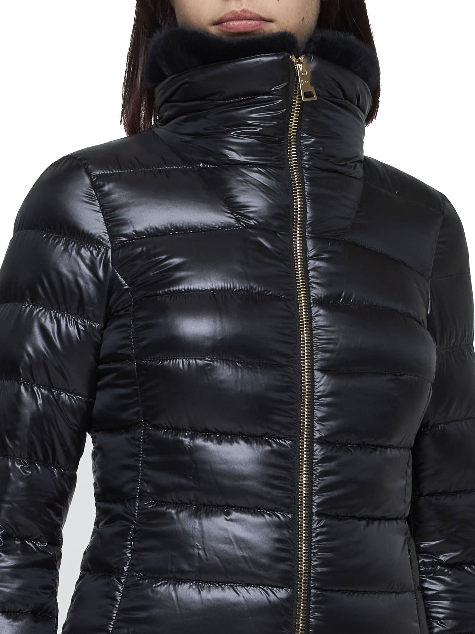 Shop Herno Down Jacket In Black