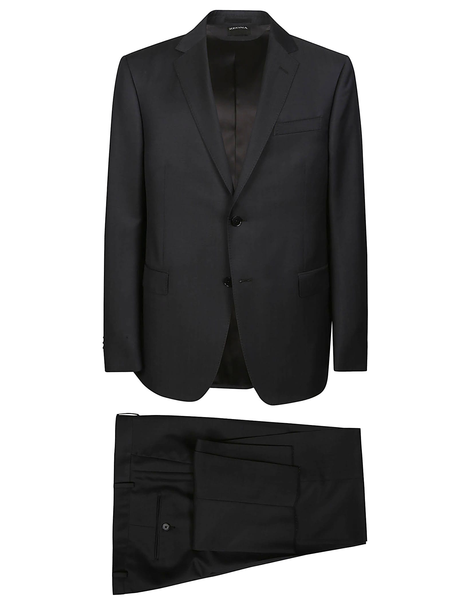 Shop Zegna Lux Tailoring Suit In Grigio Scuro