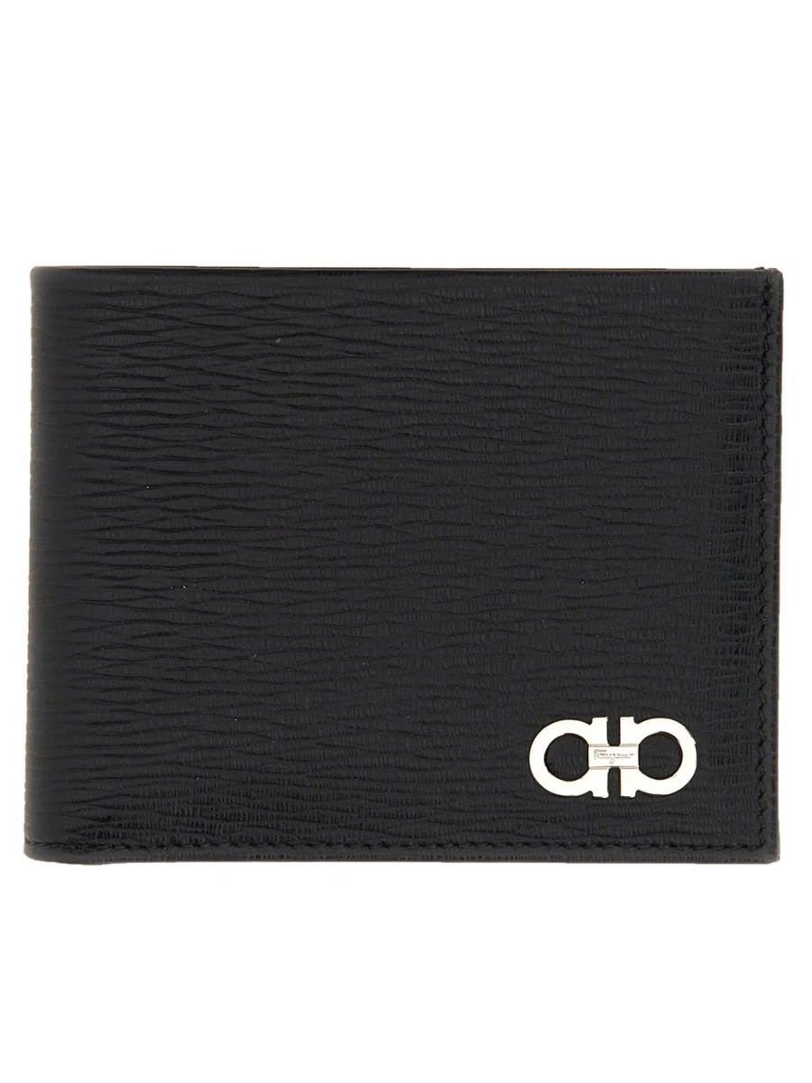 Shop Ferragamo Leather Wallet In Black