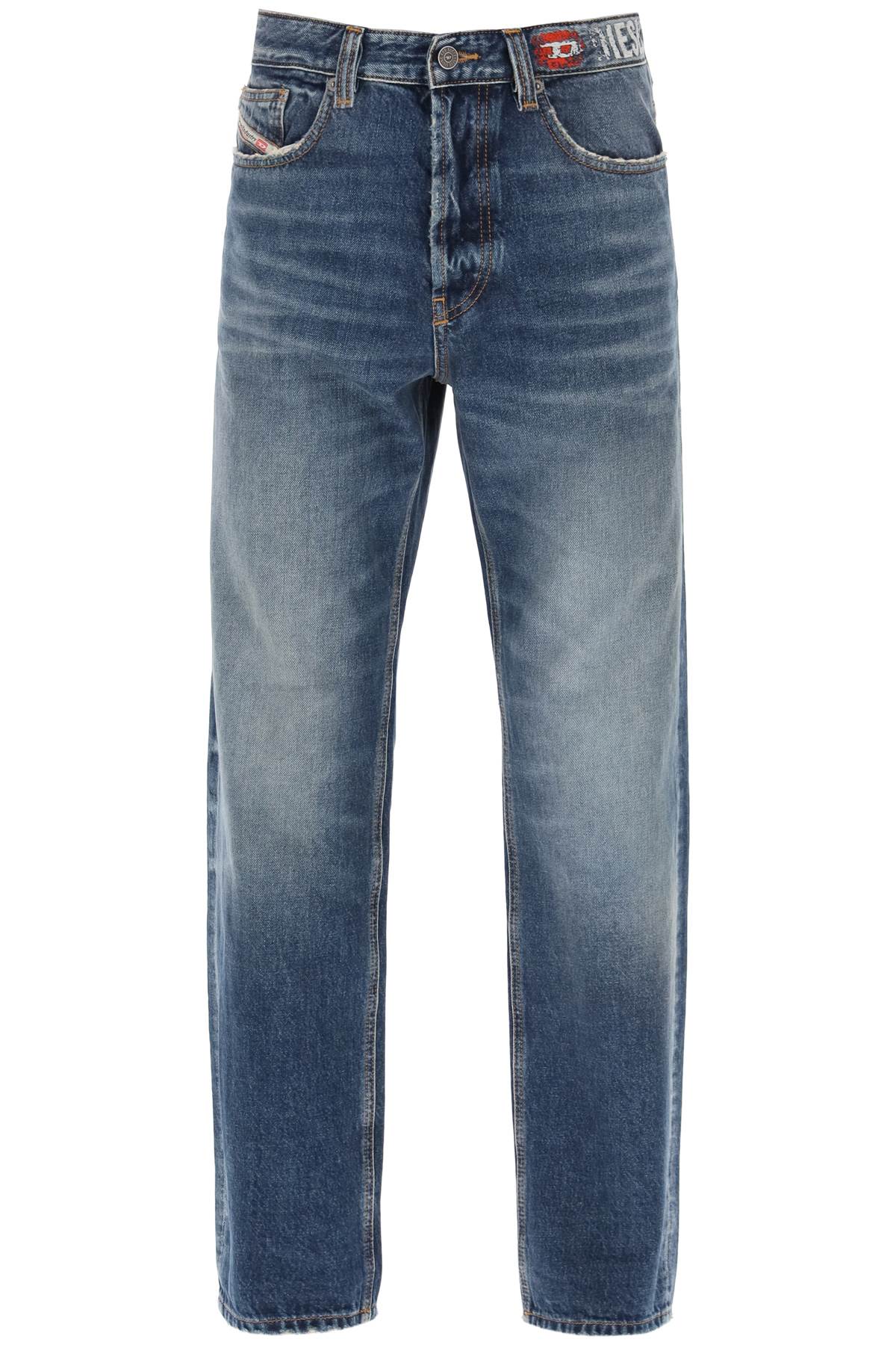 Shop Diesel D-macs Loose Jeans With Straight Cut In Denim (blue)