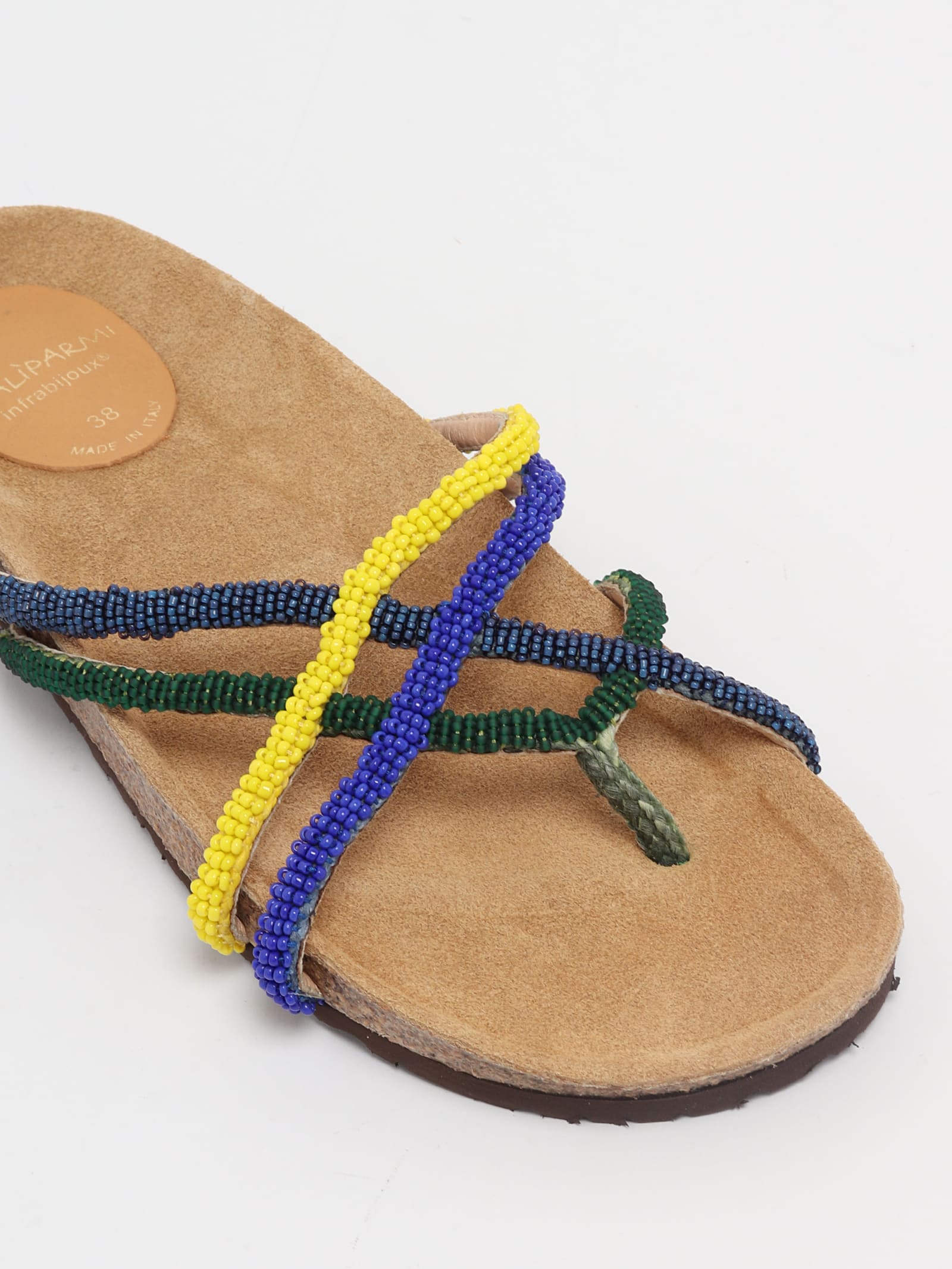 Shop Maliparmi Fabric Sandal In Multicolor