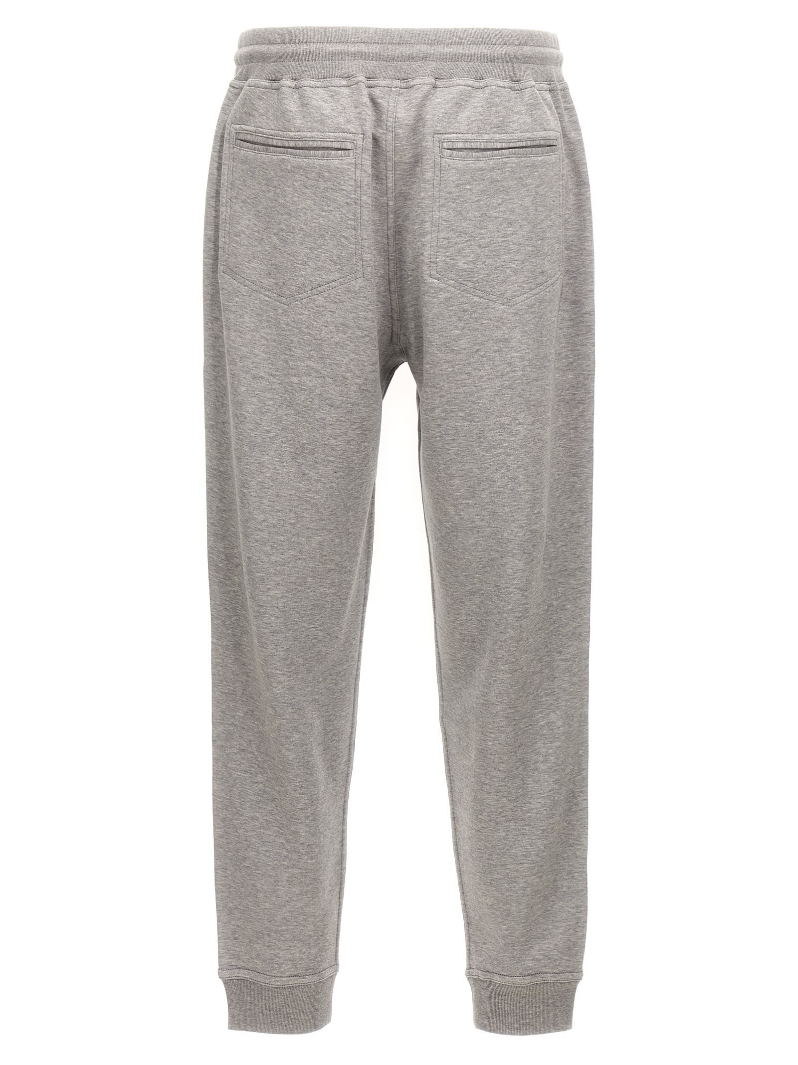 Shop Brunello Cucinelli Cotton Blend Joggers In Gray