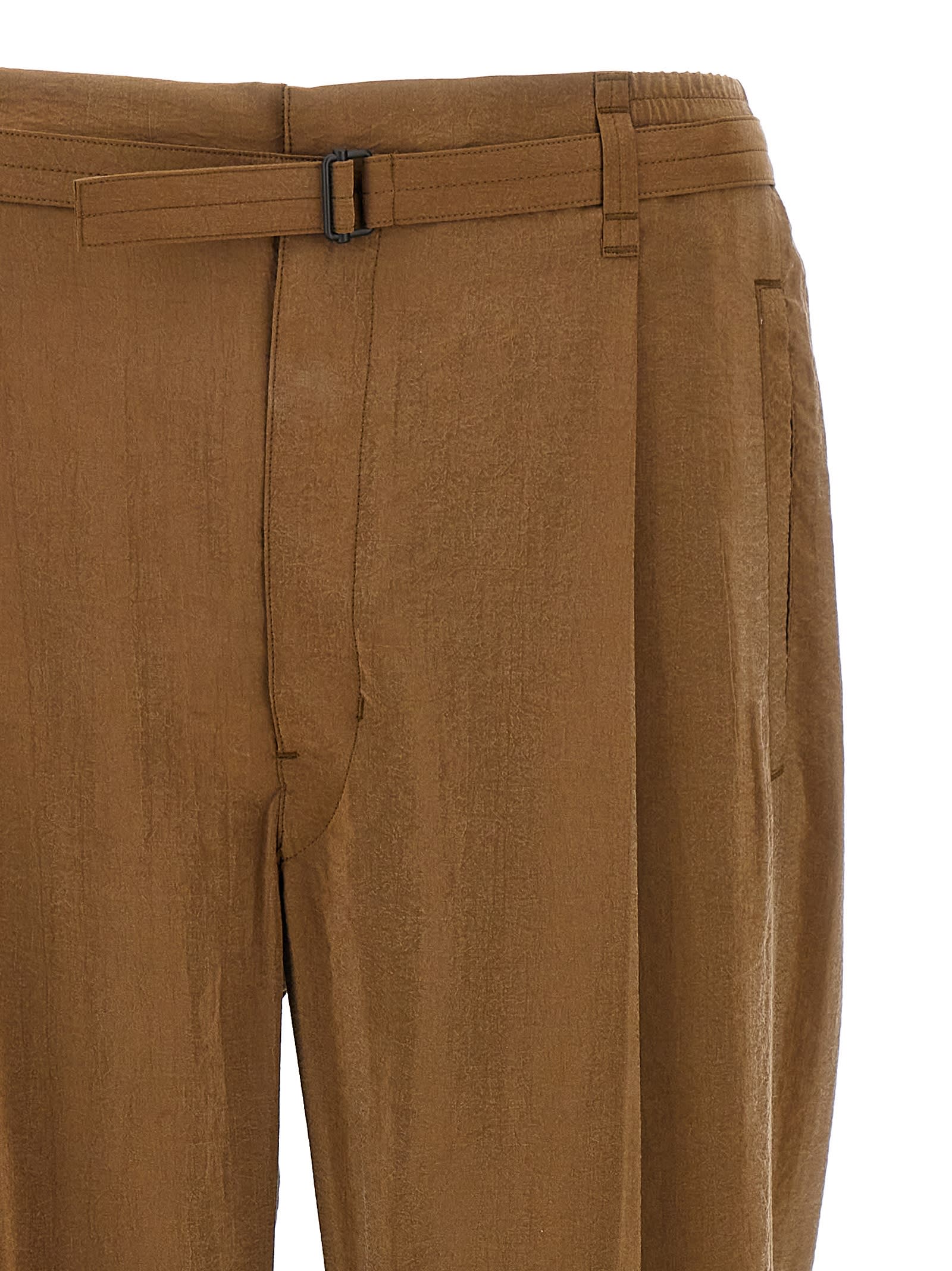 Shop Lemaire Silk Pants In Brown