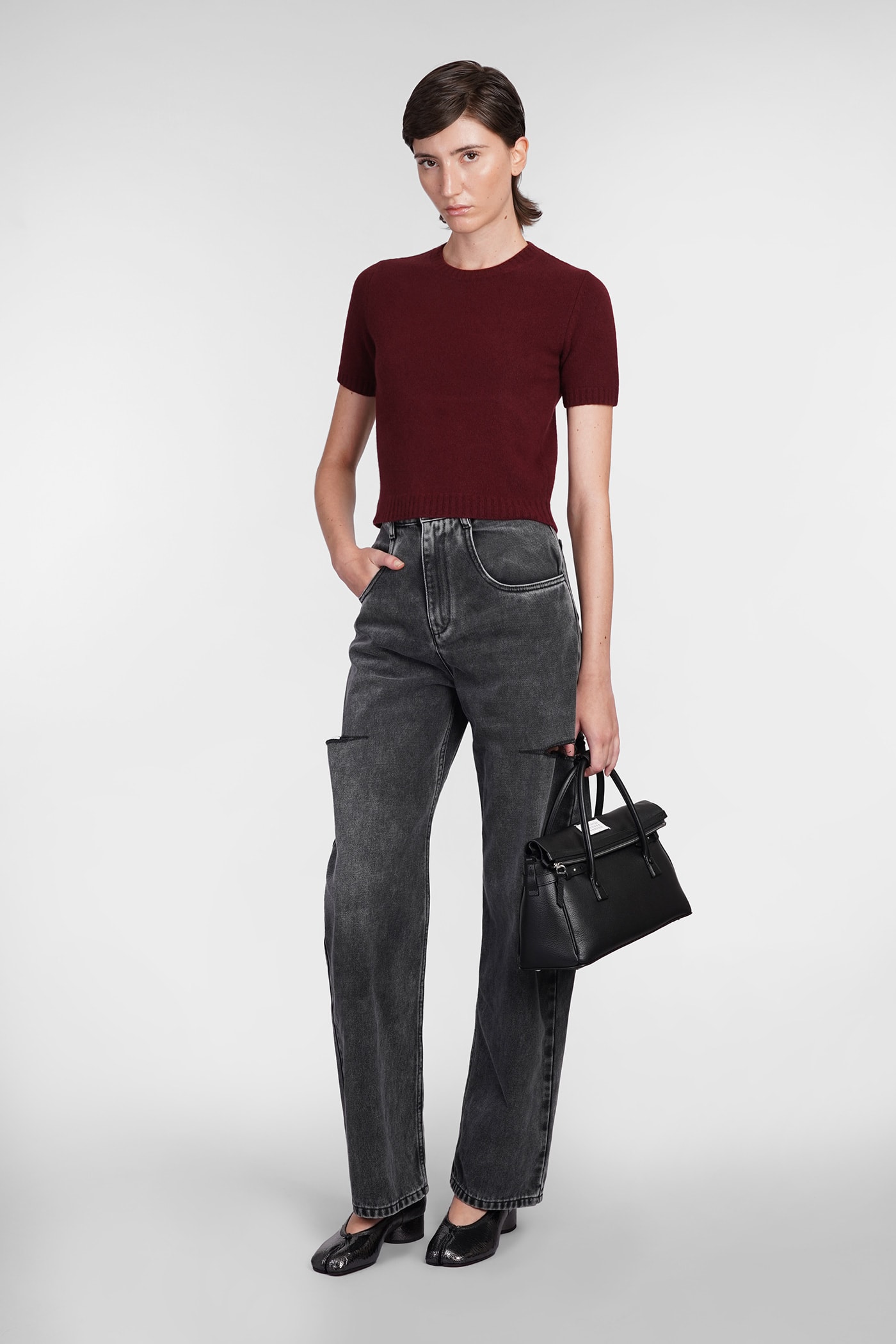 Shop Maison Margiela Jeans In Black Denim