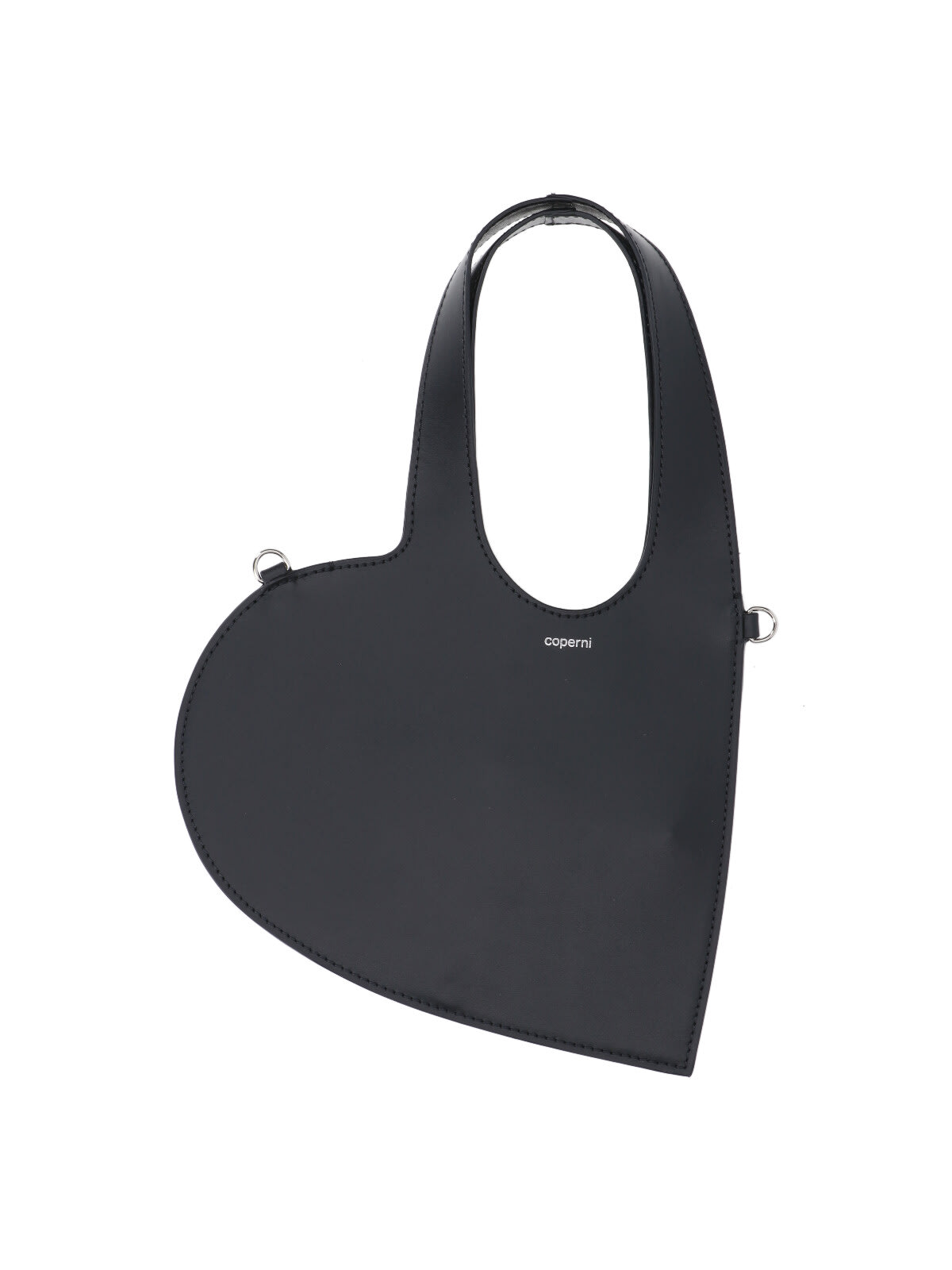 Coperni Heart Shape Top Handle Shoulder Bag In Black