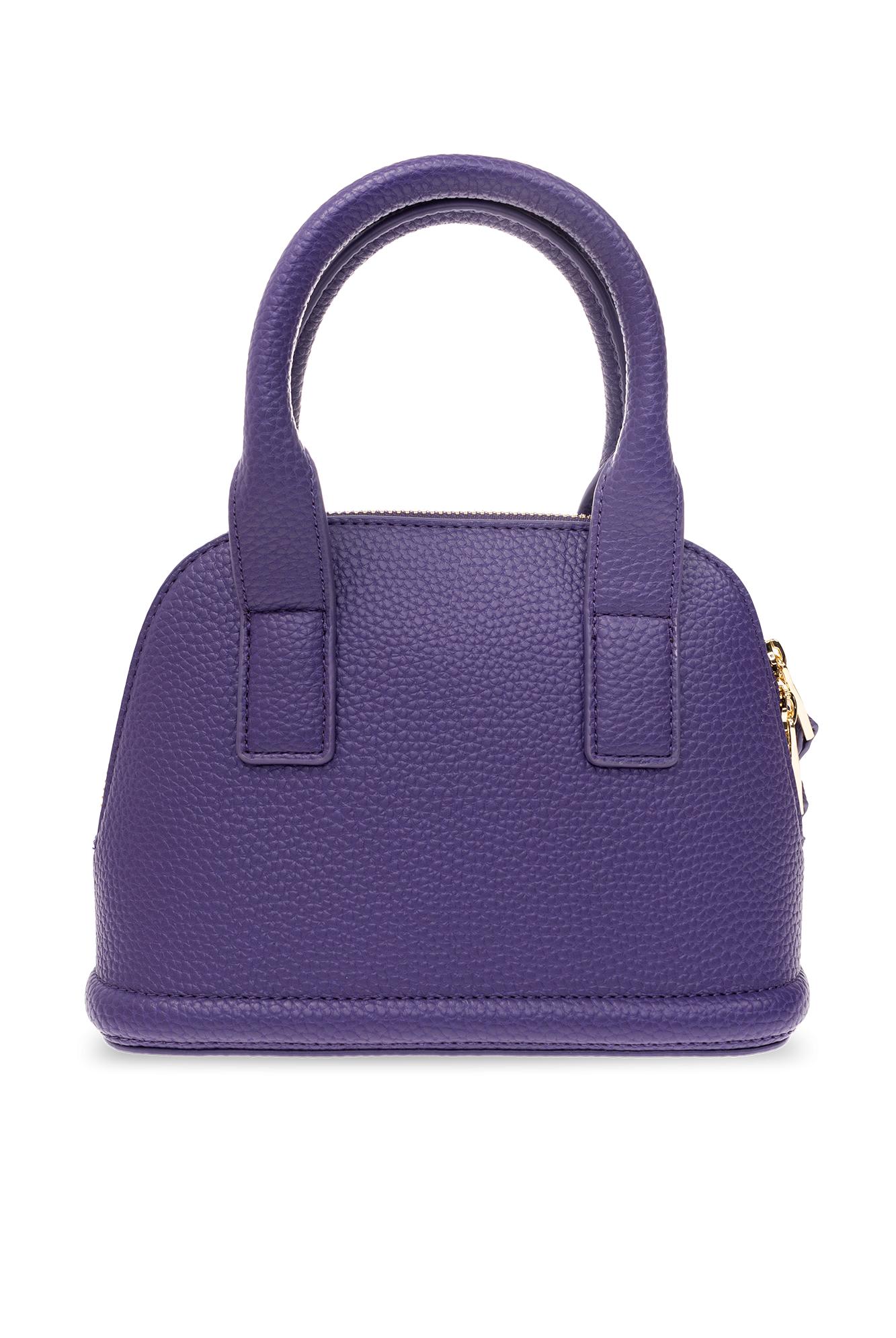 Versace Jeans Couture Shoulder Bag With Logo In Purple