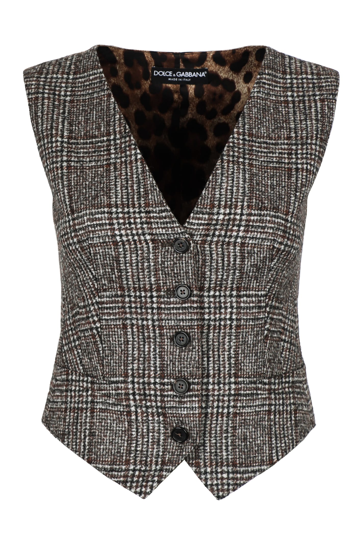 Dolce & Gabbana Checked Single-breasted Vest