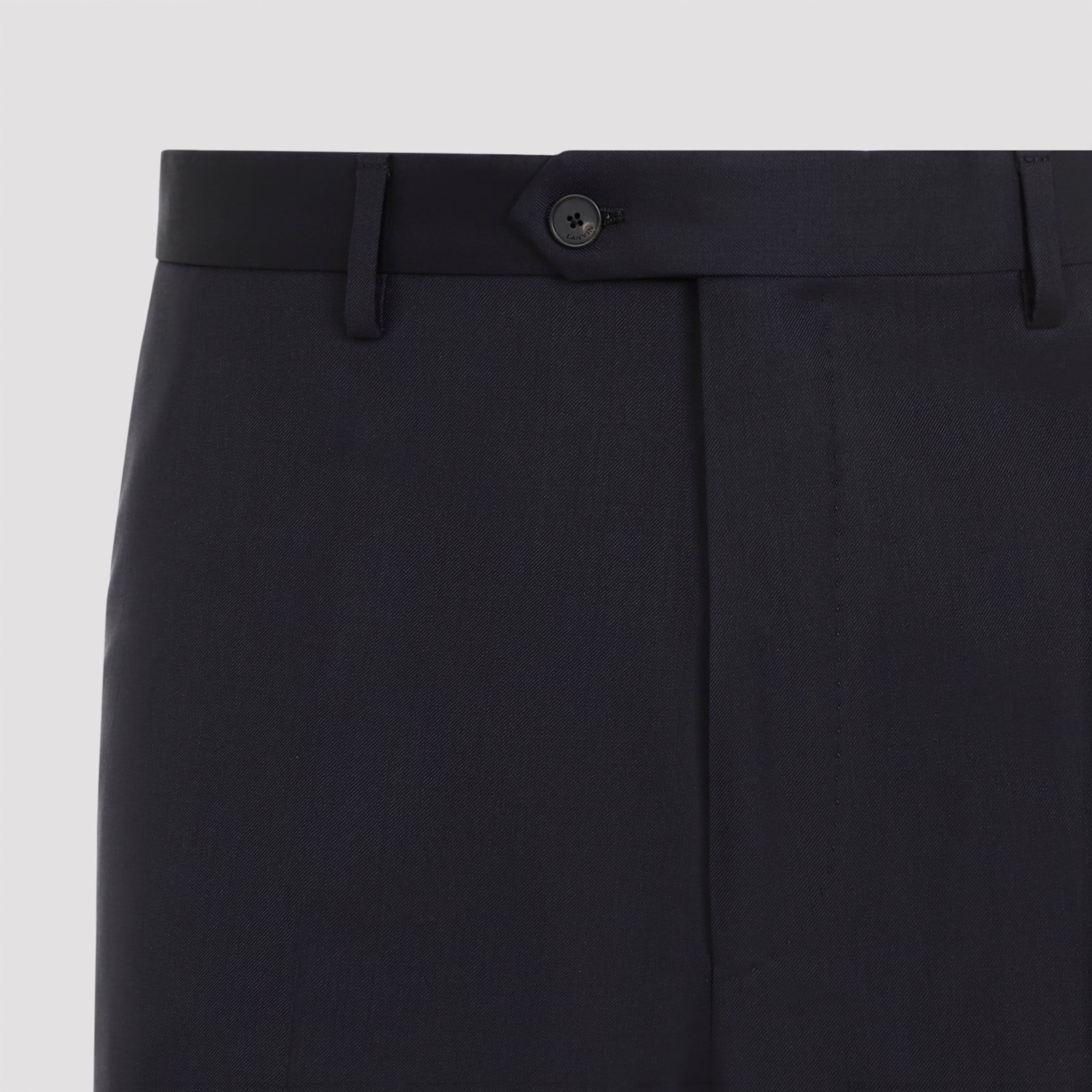 Shop Lanvin Fitted Tailored Trousers In Navy Blue