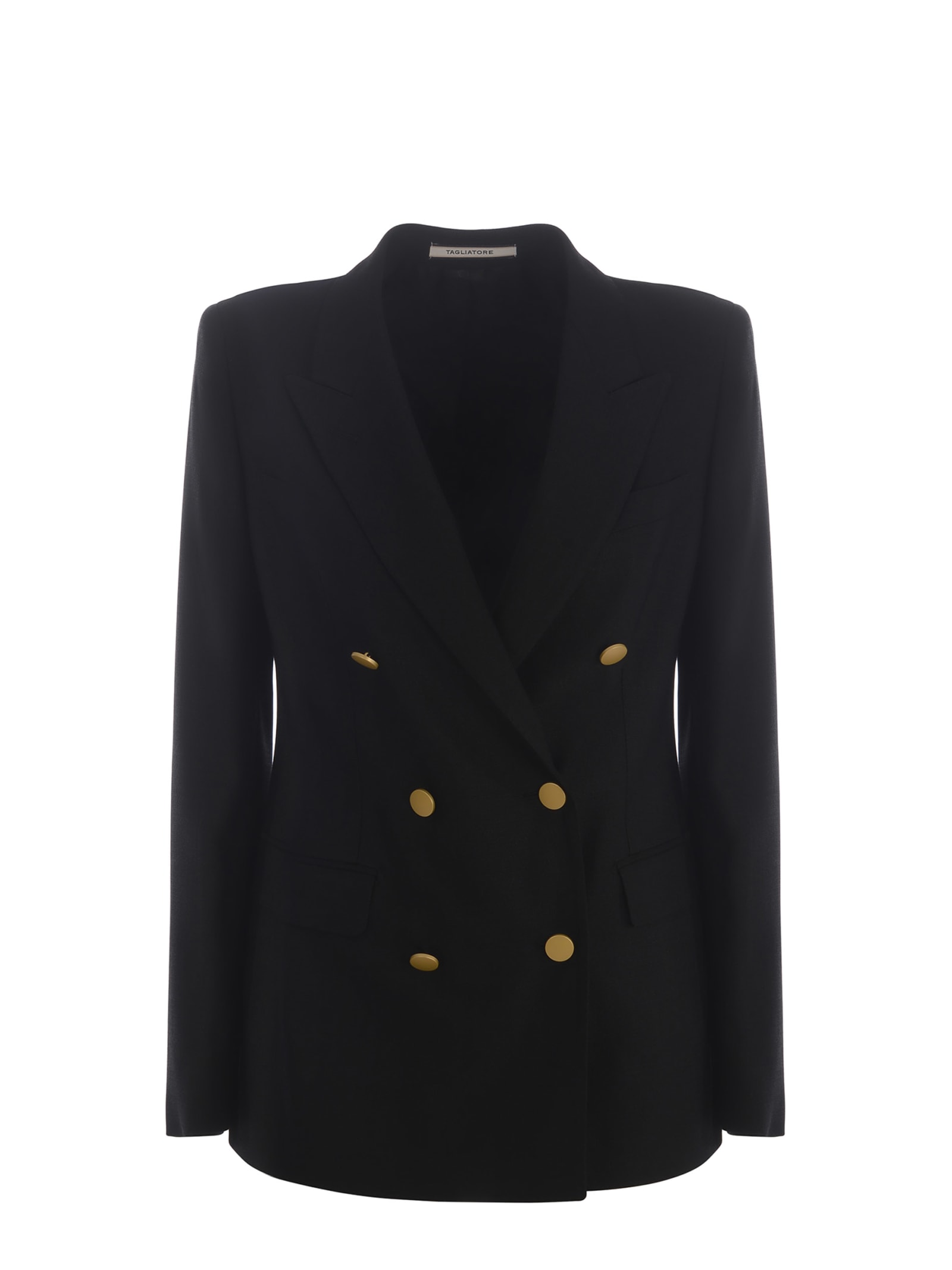 Tagliatore Double-breasted Jacket  J-parigi Made Of Viscose Blend In Black