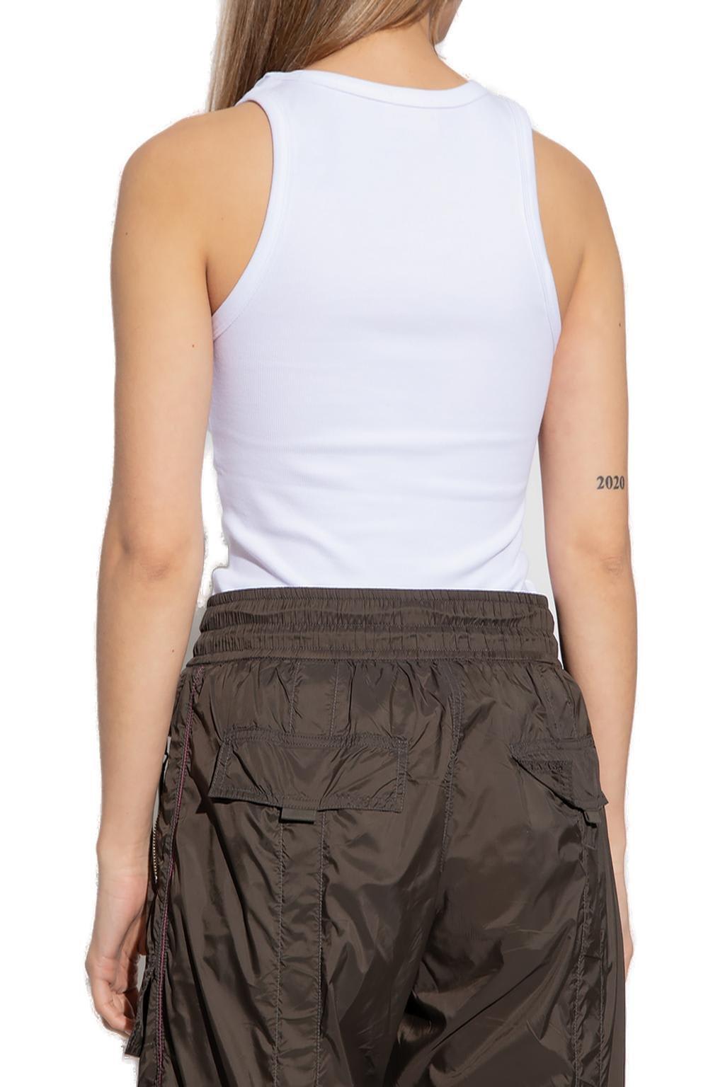 Diesel T-anky-d Ribbed Tank Top In Bianco