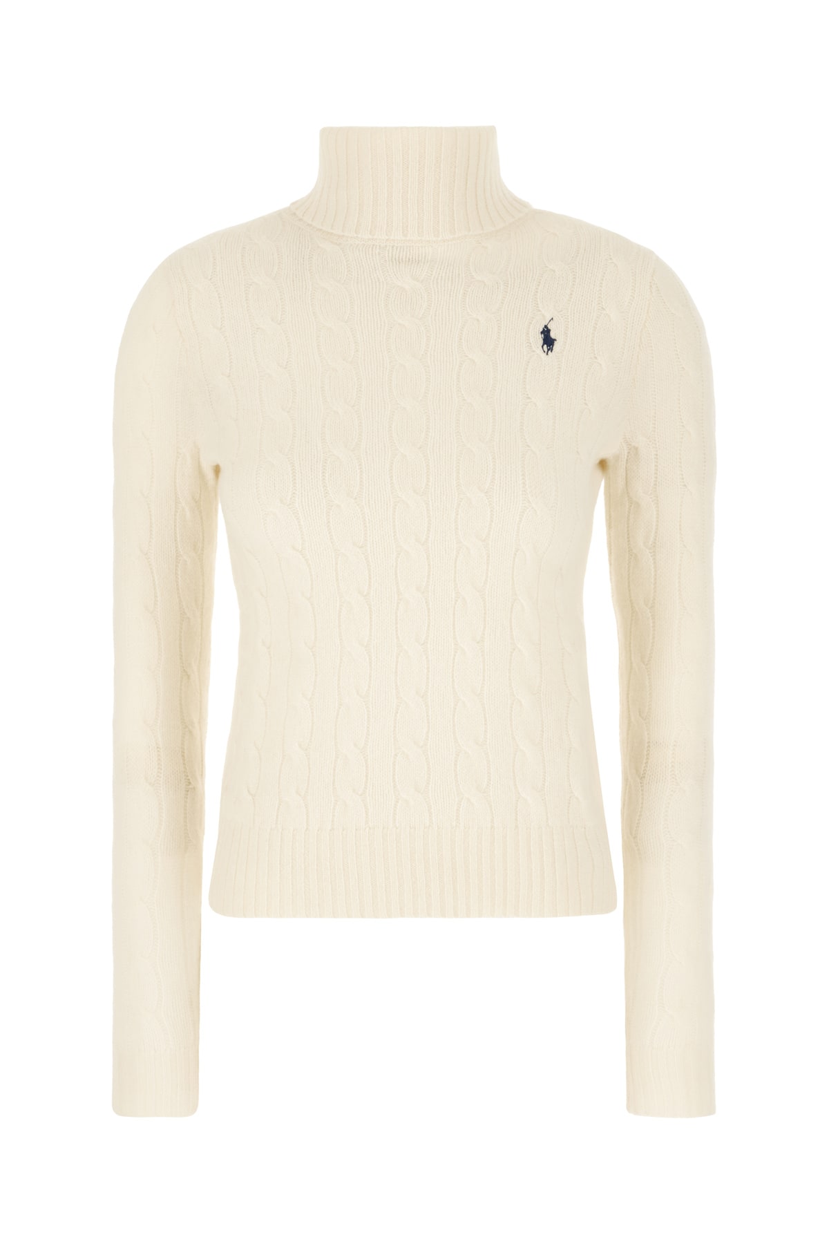 Polo Ralph Lauren Ivory Wool Blend Sweater In Authentic Cream