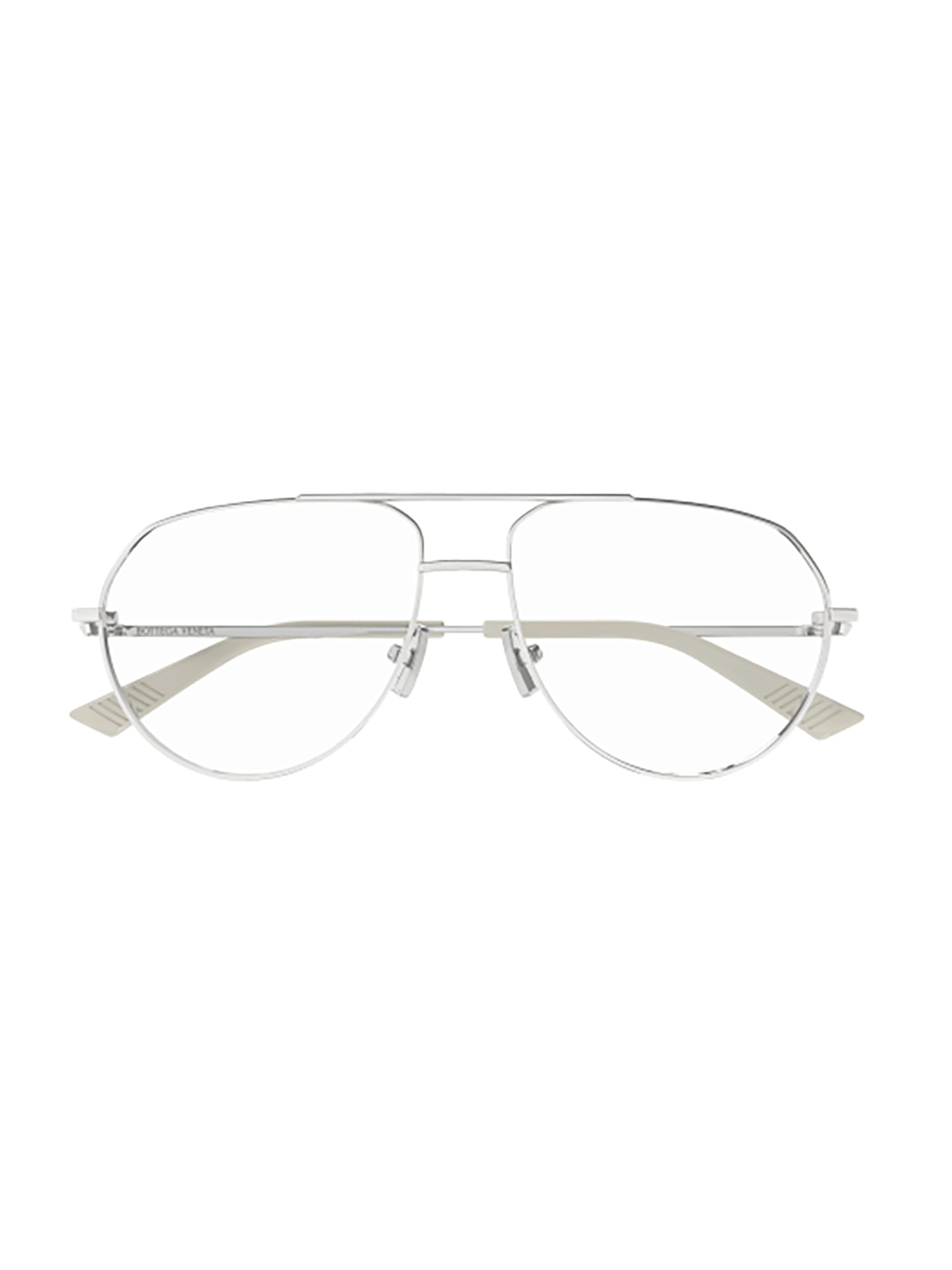 Bottega Veneta Bv1302o Glasses In 002 Silver Silver Transpa