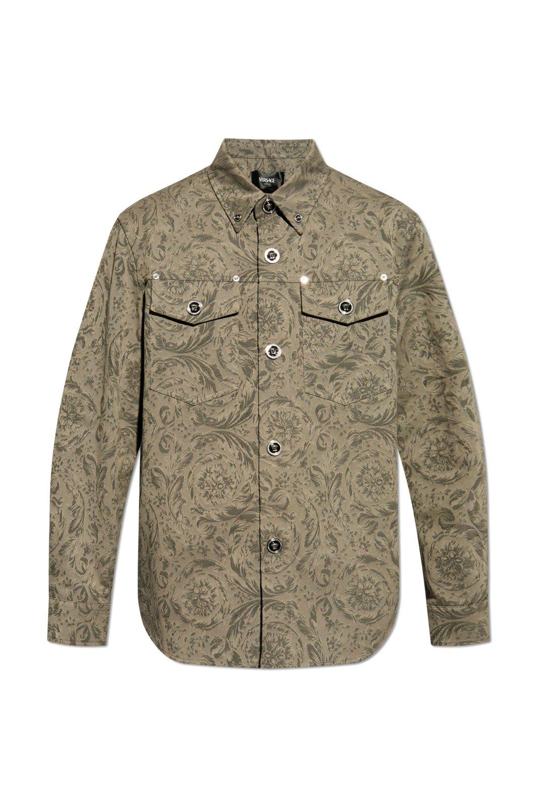 VERSACE BAROCCO JACQUARD LONG-SLEEVED OVERSHIRT