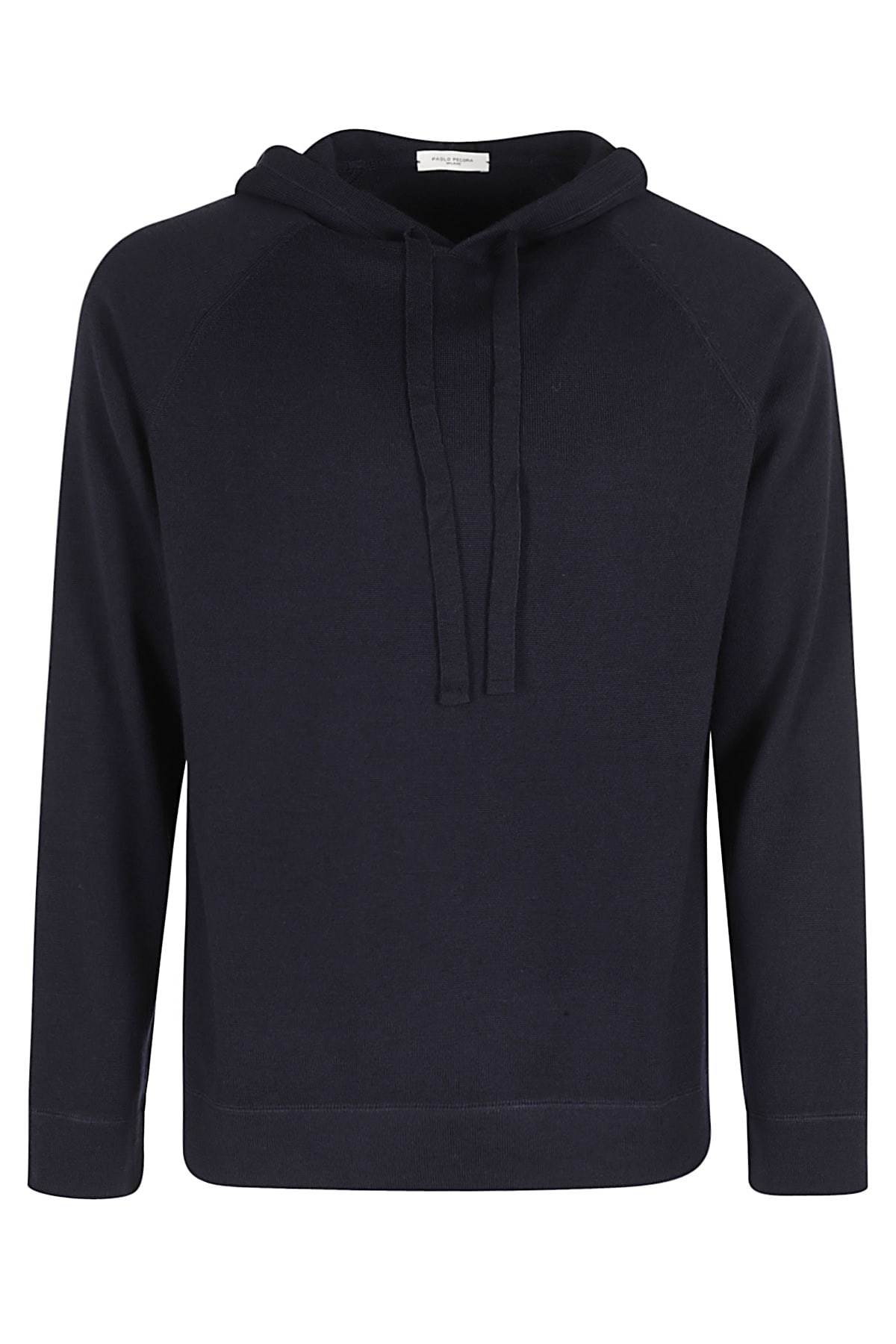 Shop Paolo Pecora Maglia Hoodie Lana Merinos In Blu