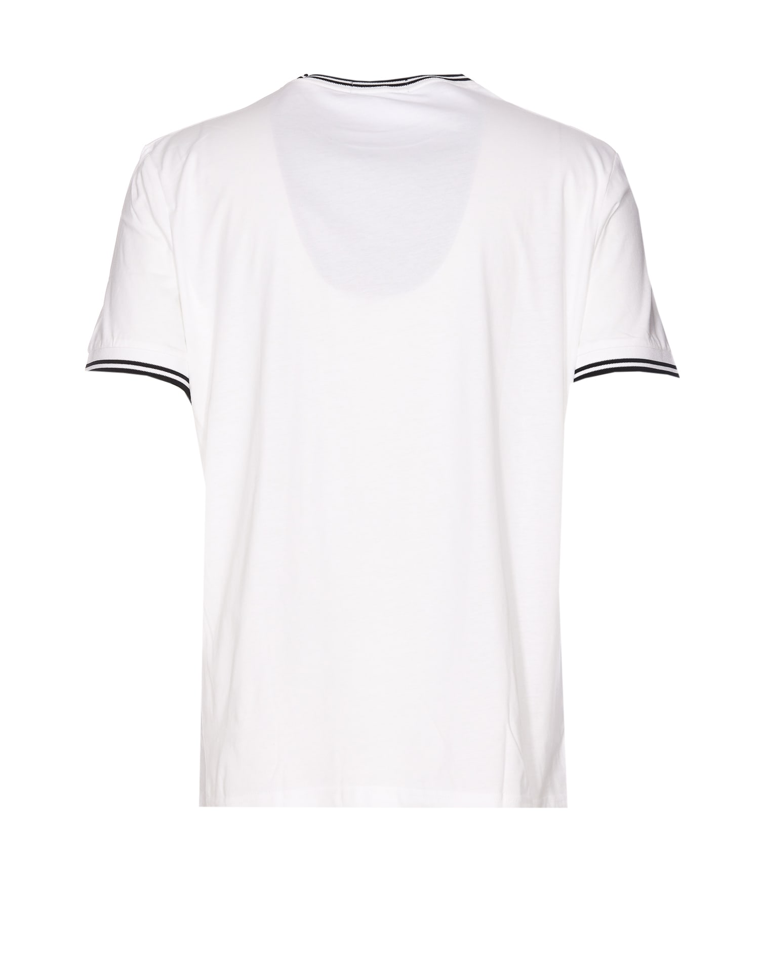 Fred Perry Logo-embroidered Cotton T-shirt In White