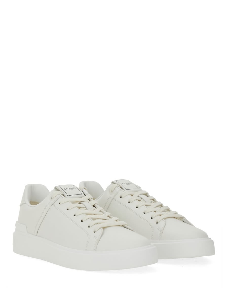 Shop Balmain B-court Sneaker In White