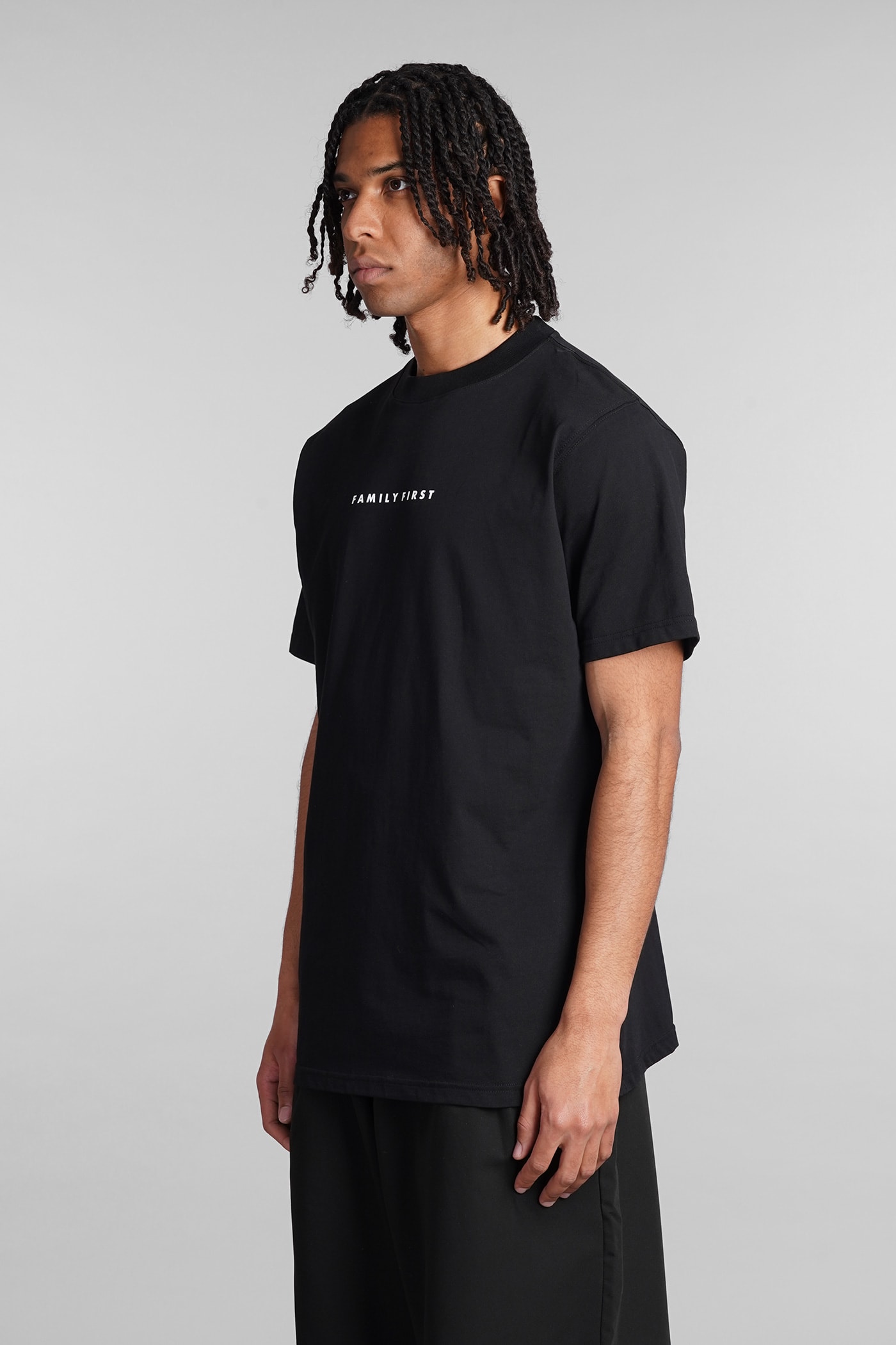 Shop Family First Milano T-shirt In Black Cotton