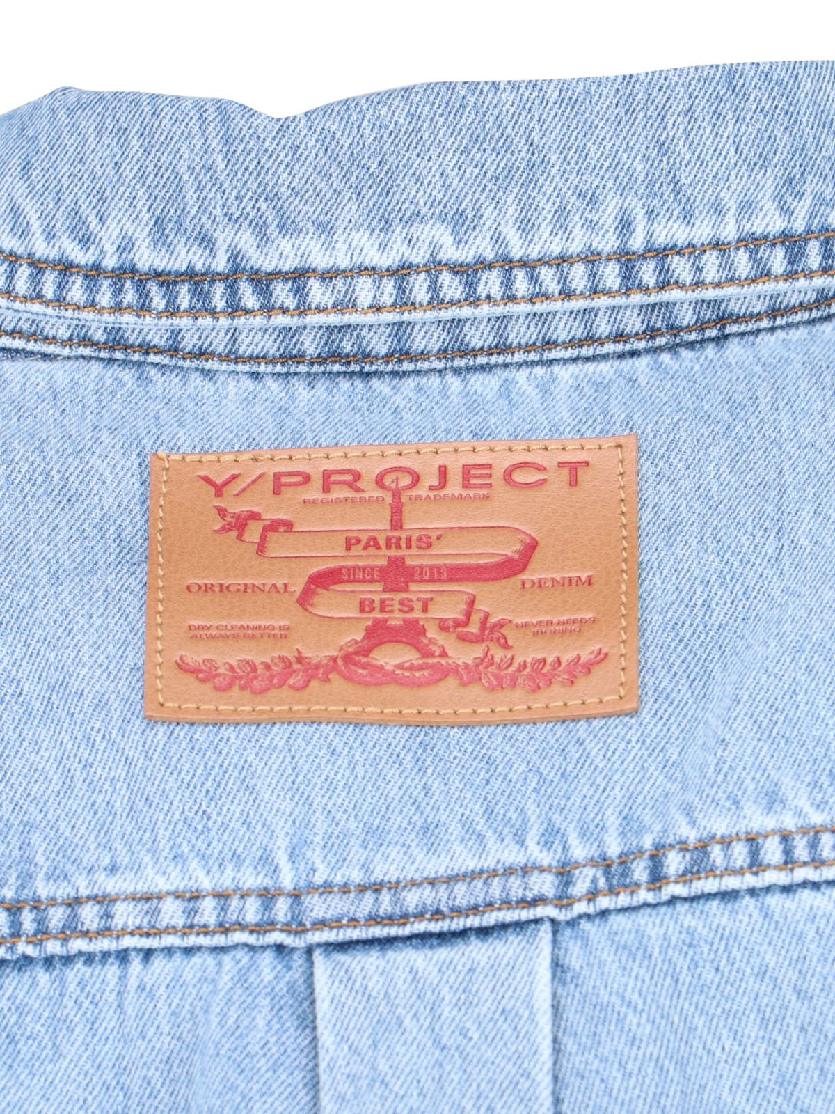 Shop Y/project Hook And Eye Shirt Jacket In Light Blue