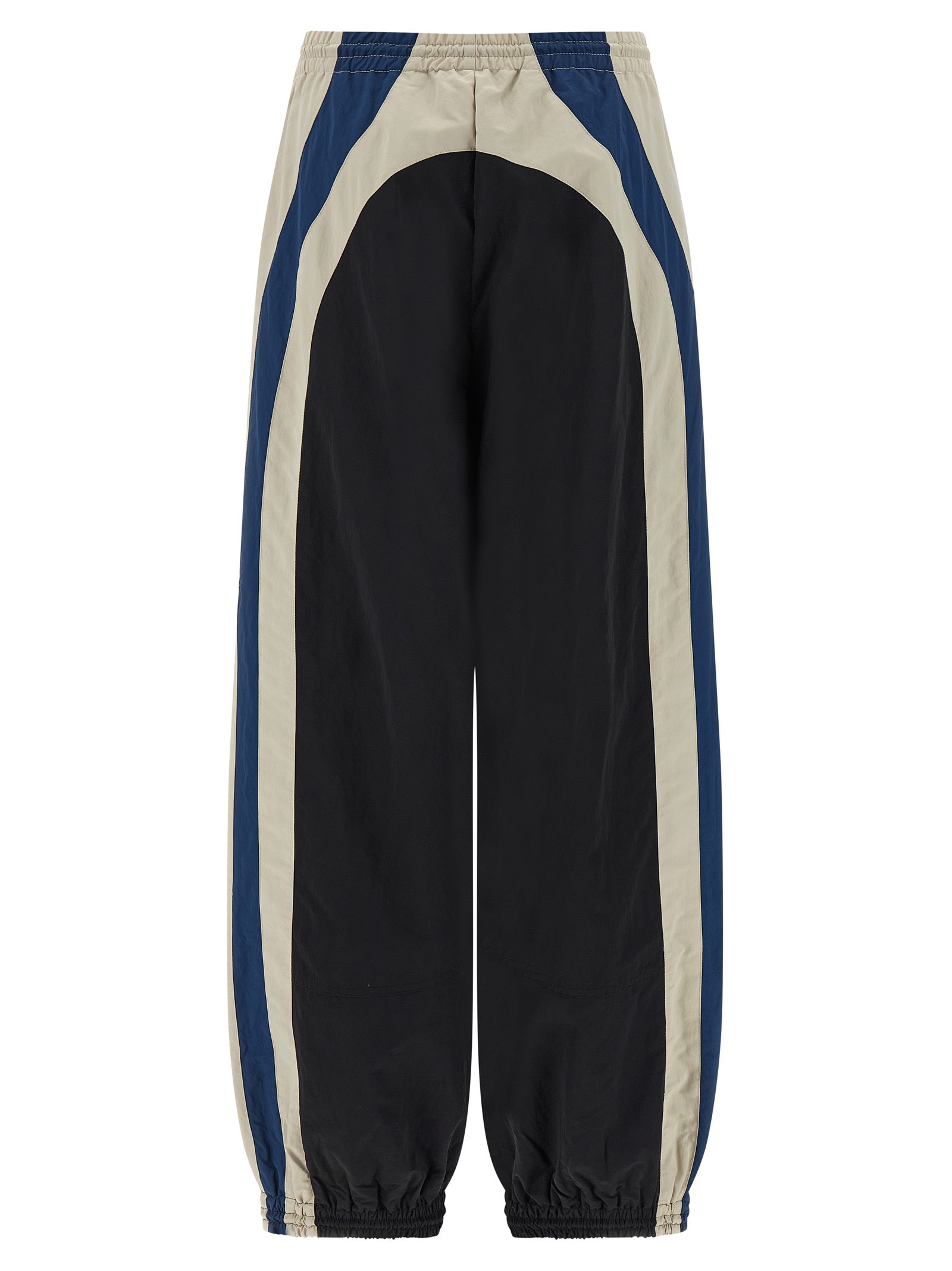 Attico Color Block Panel Joggers With Elastic In Black